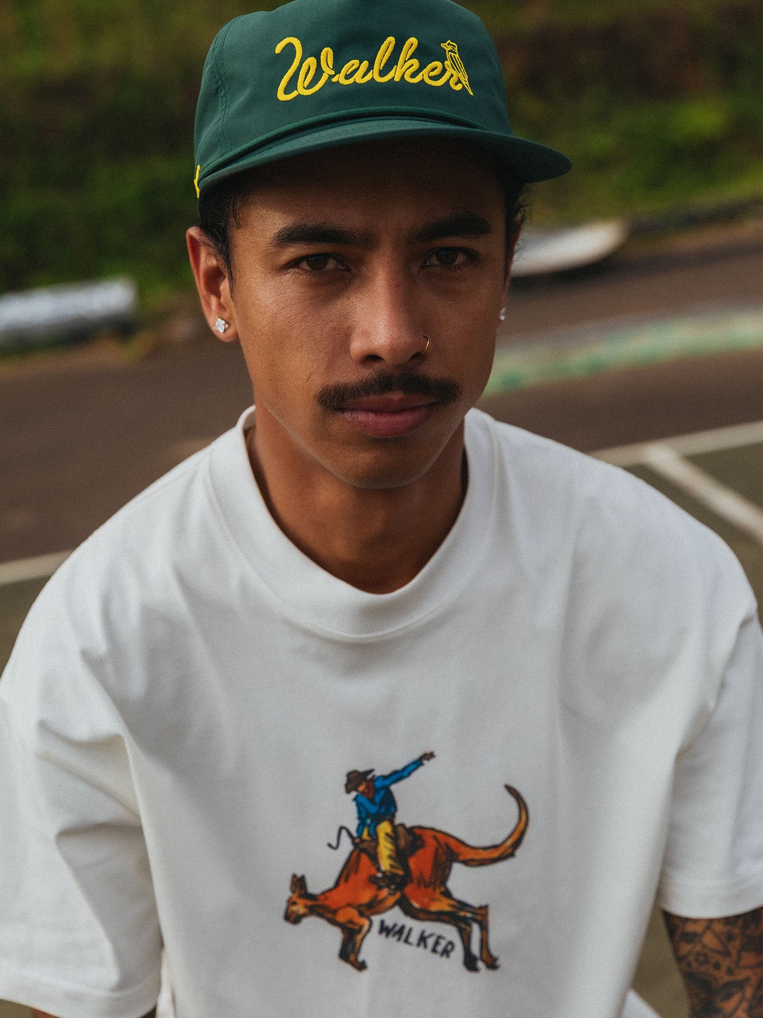 Cursive Nylon Cap Forest