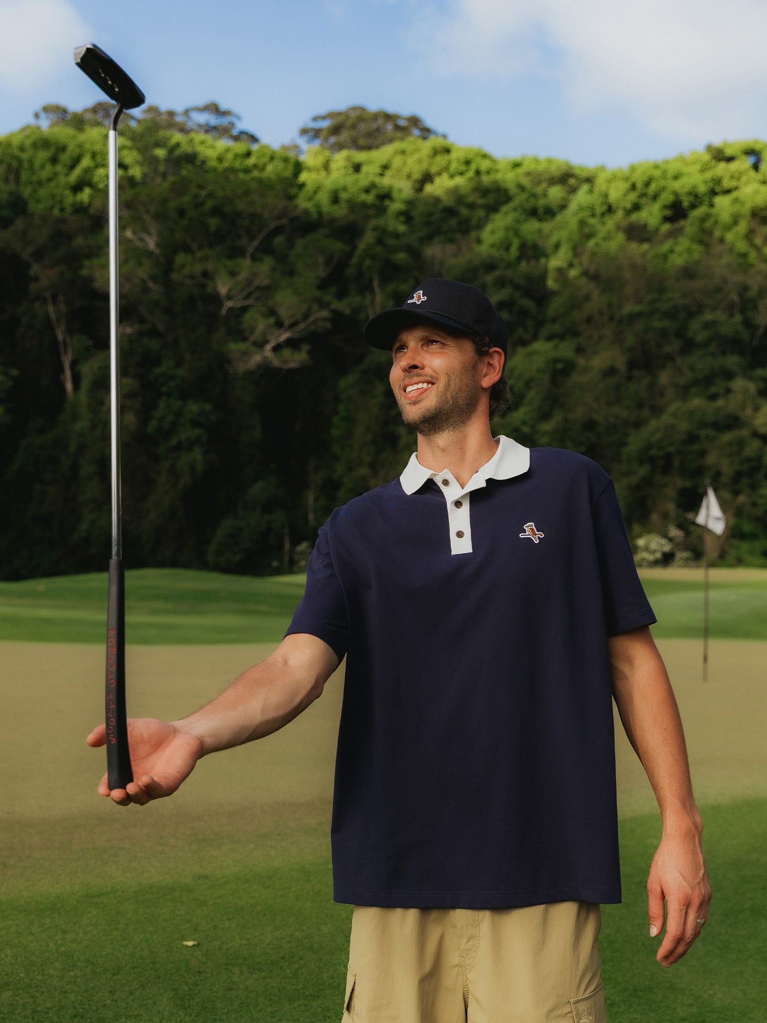 Kooka Two-Tone Polo Navy / White