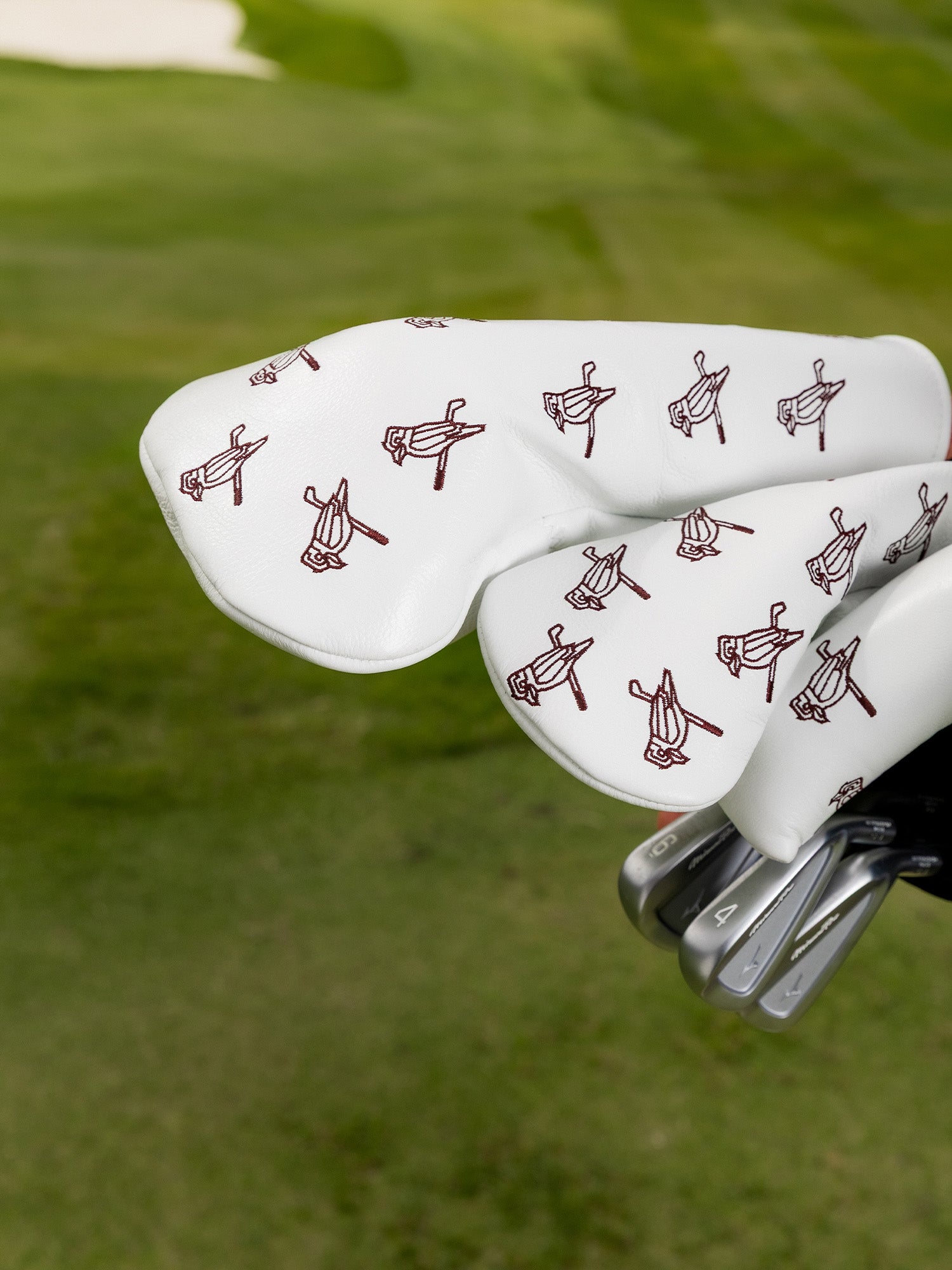 Dancing Kooka Leather Driver Cover Cream / Pinot