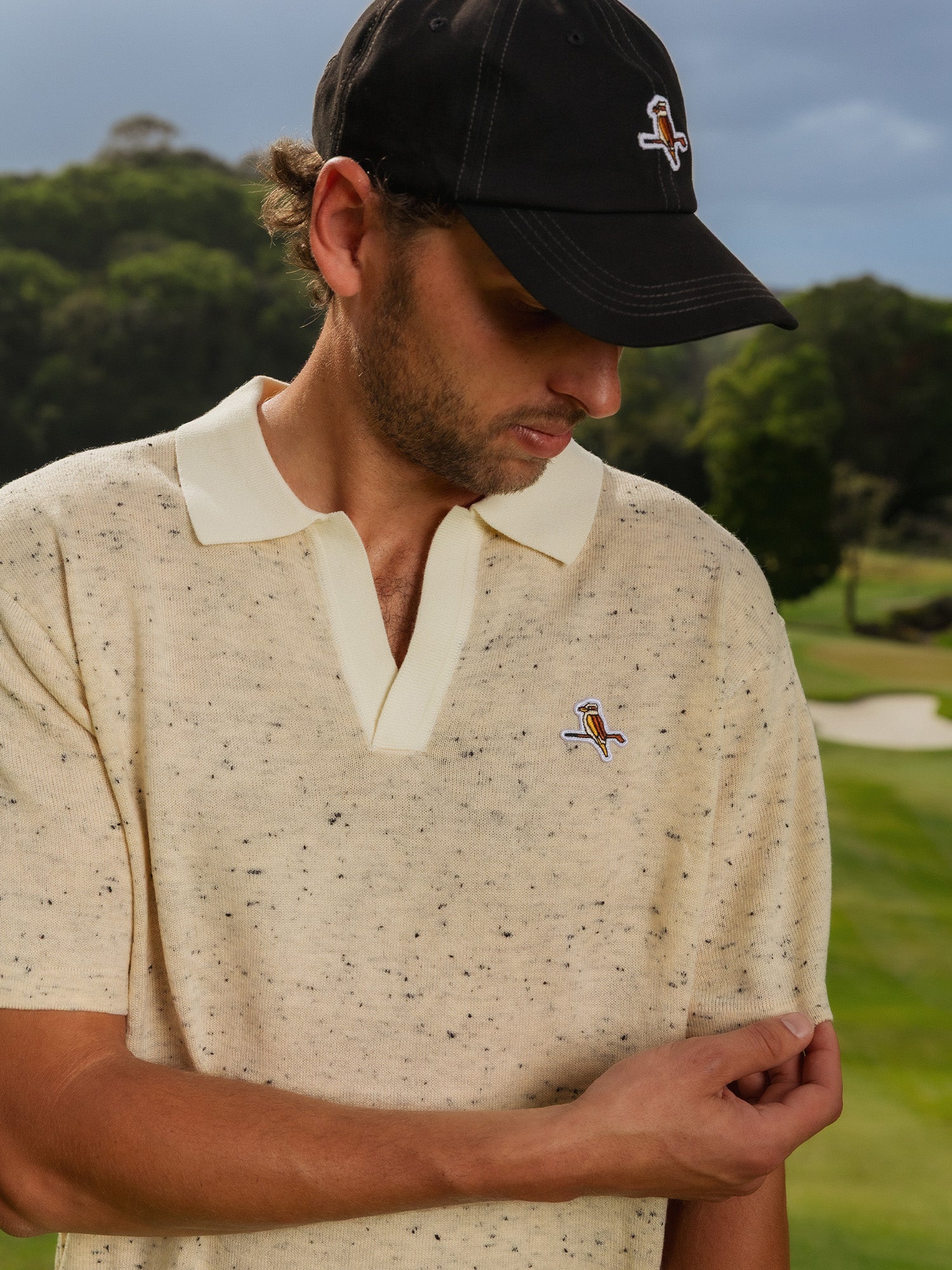 Kooka Loom Knit Polo Oat / Cream
