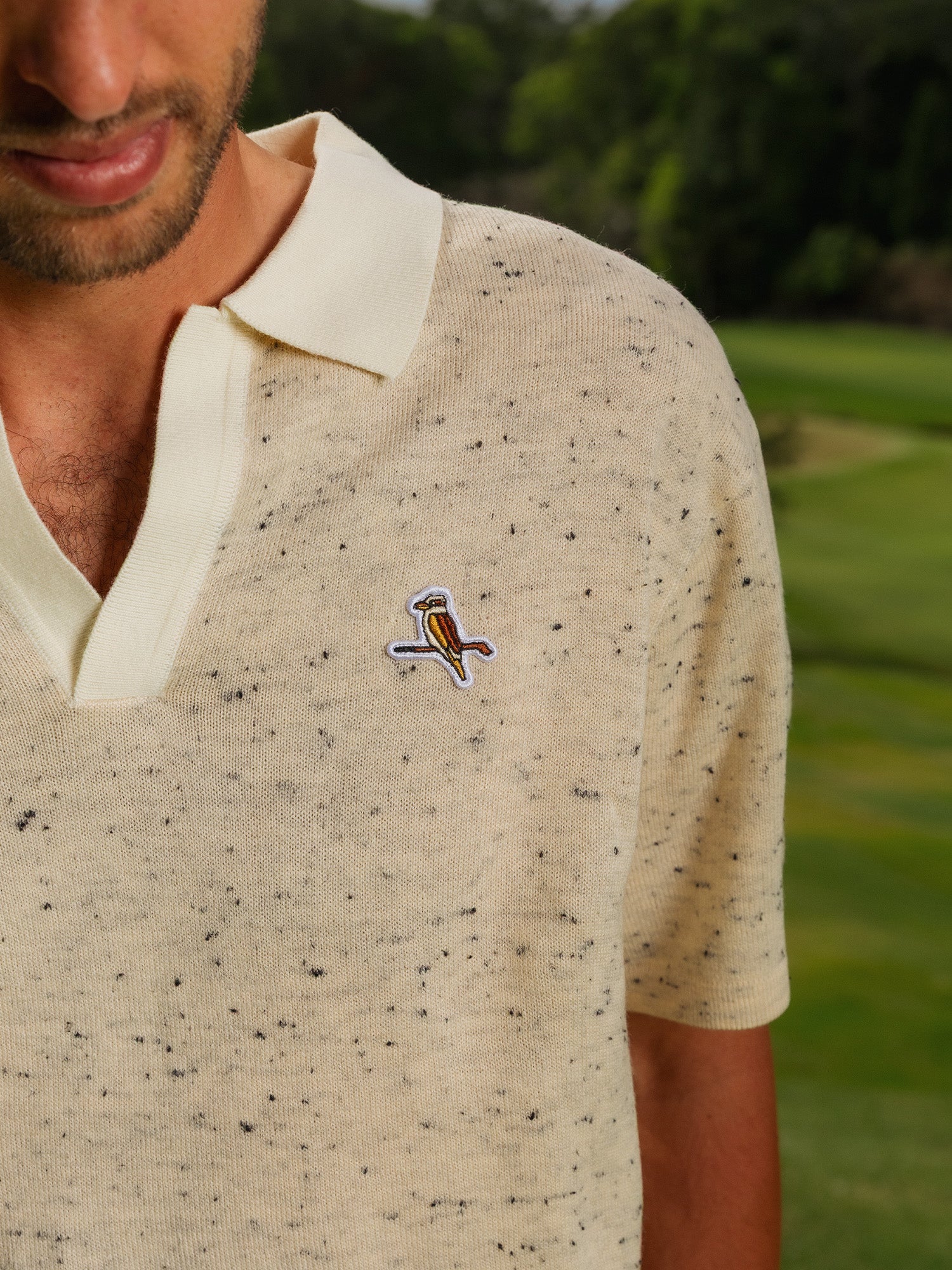 Kooka Loom Knit Polo Oat / Cream