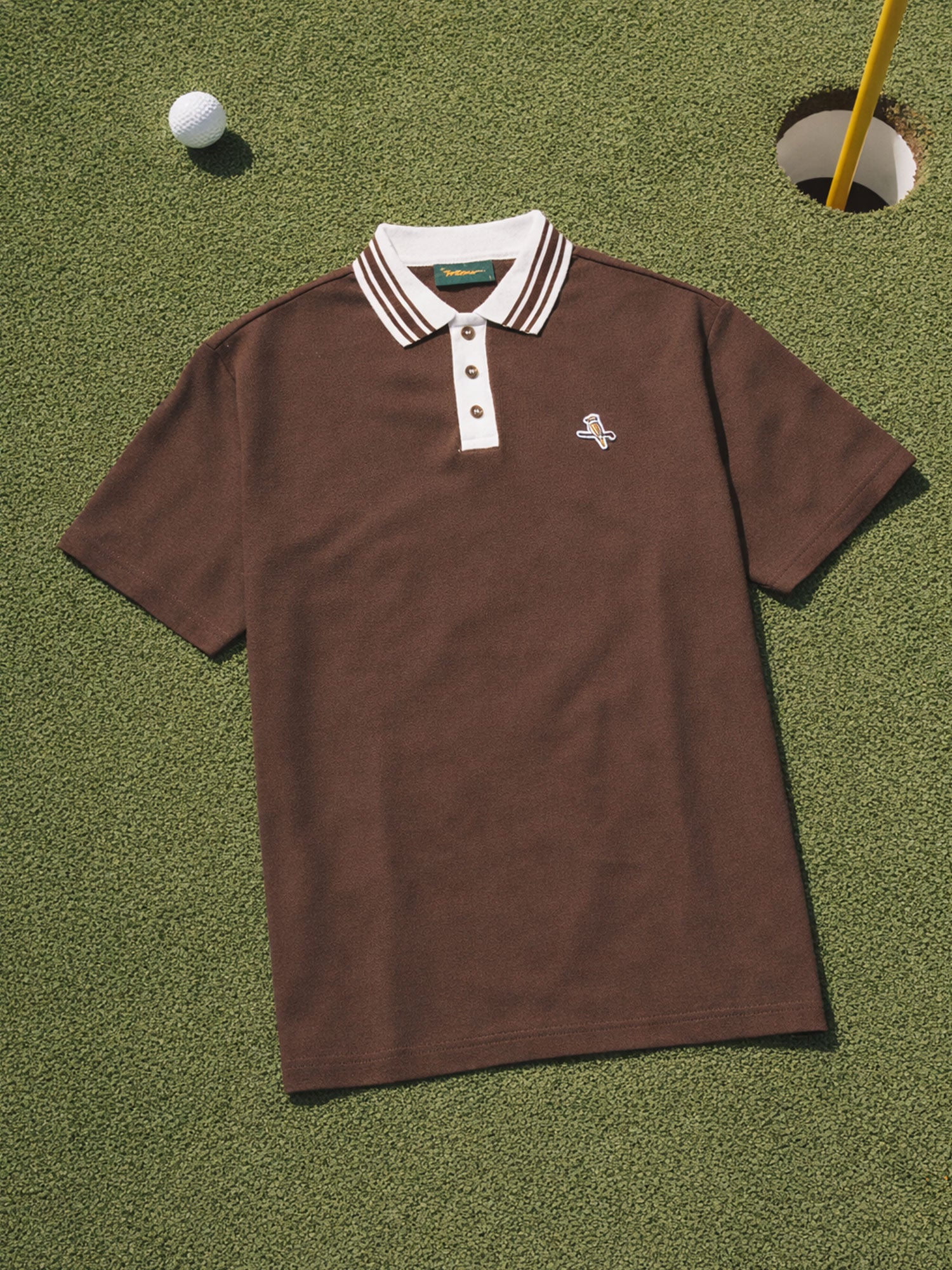 Kooka Two-Tone Polo Chocolate / White