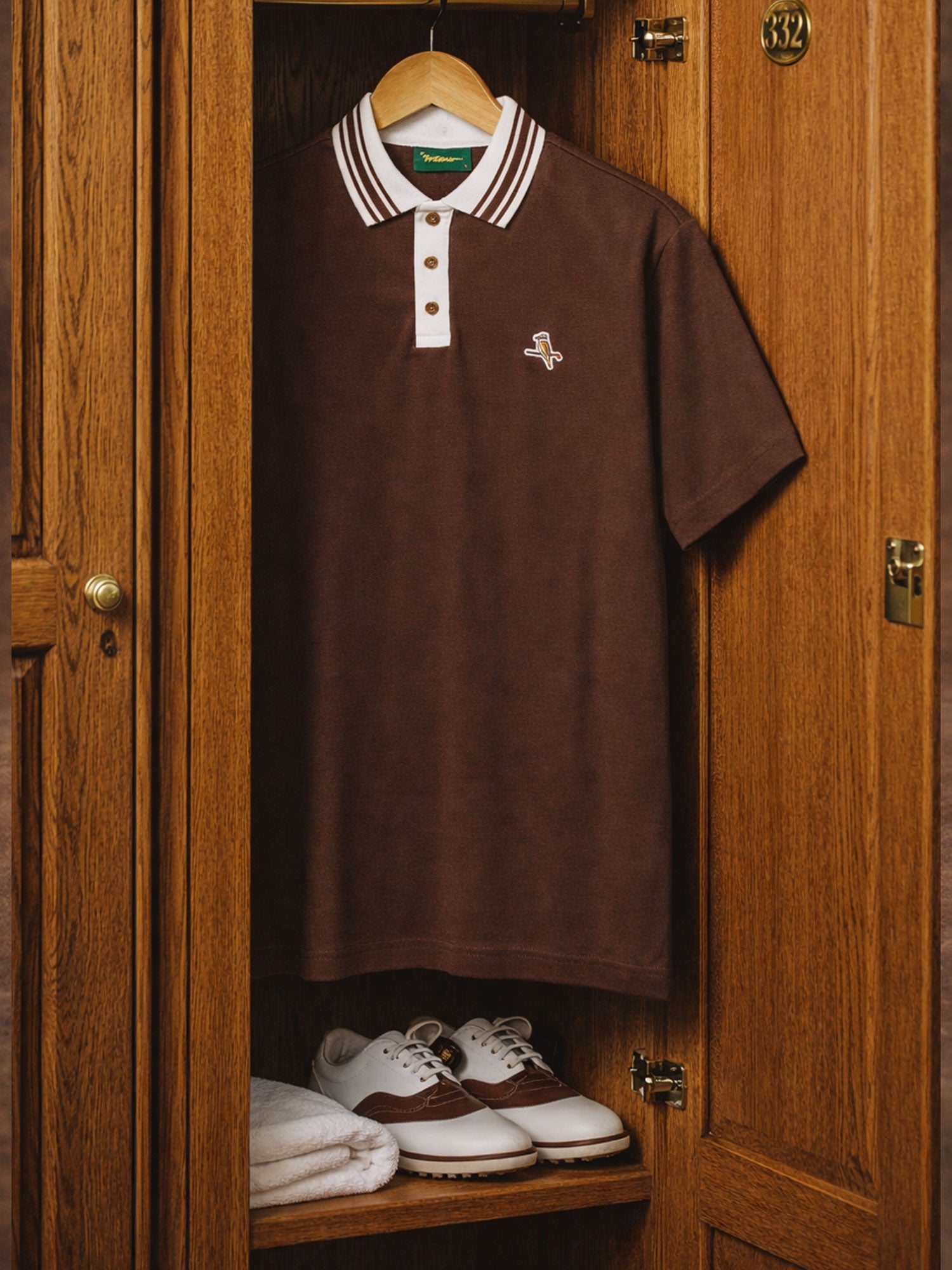 Kooka Two-Tone Polo Chocolate / White