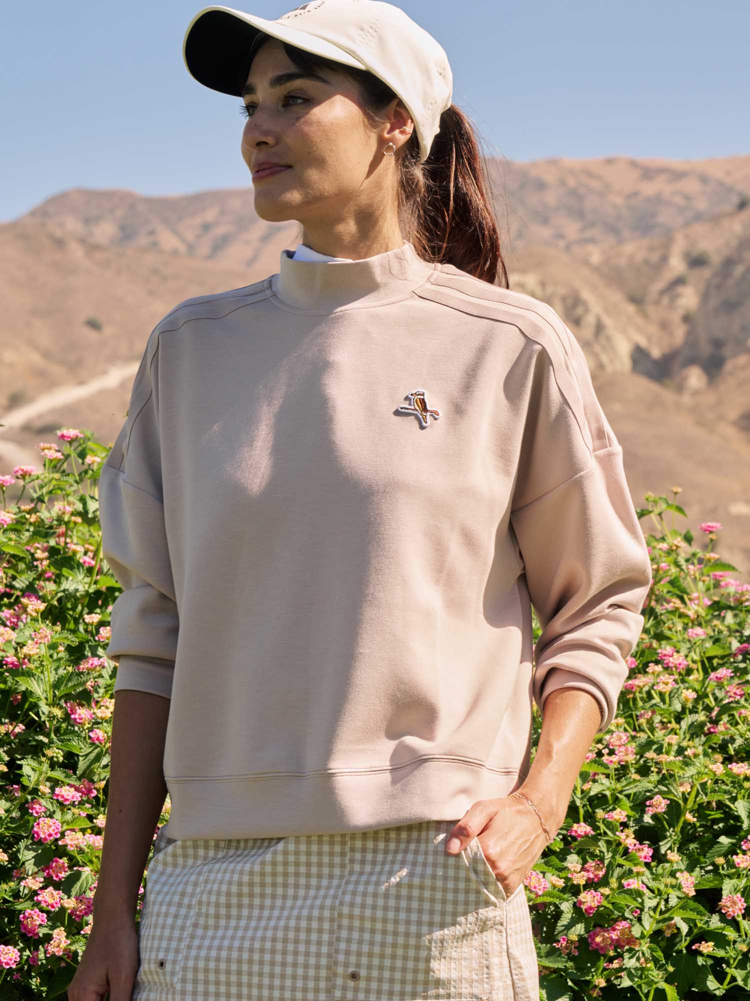 adidas x Walker W's Beyond Spacer Mock Layer Sweatshirt Wonder Taupe