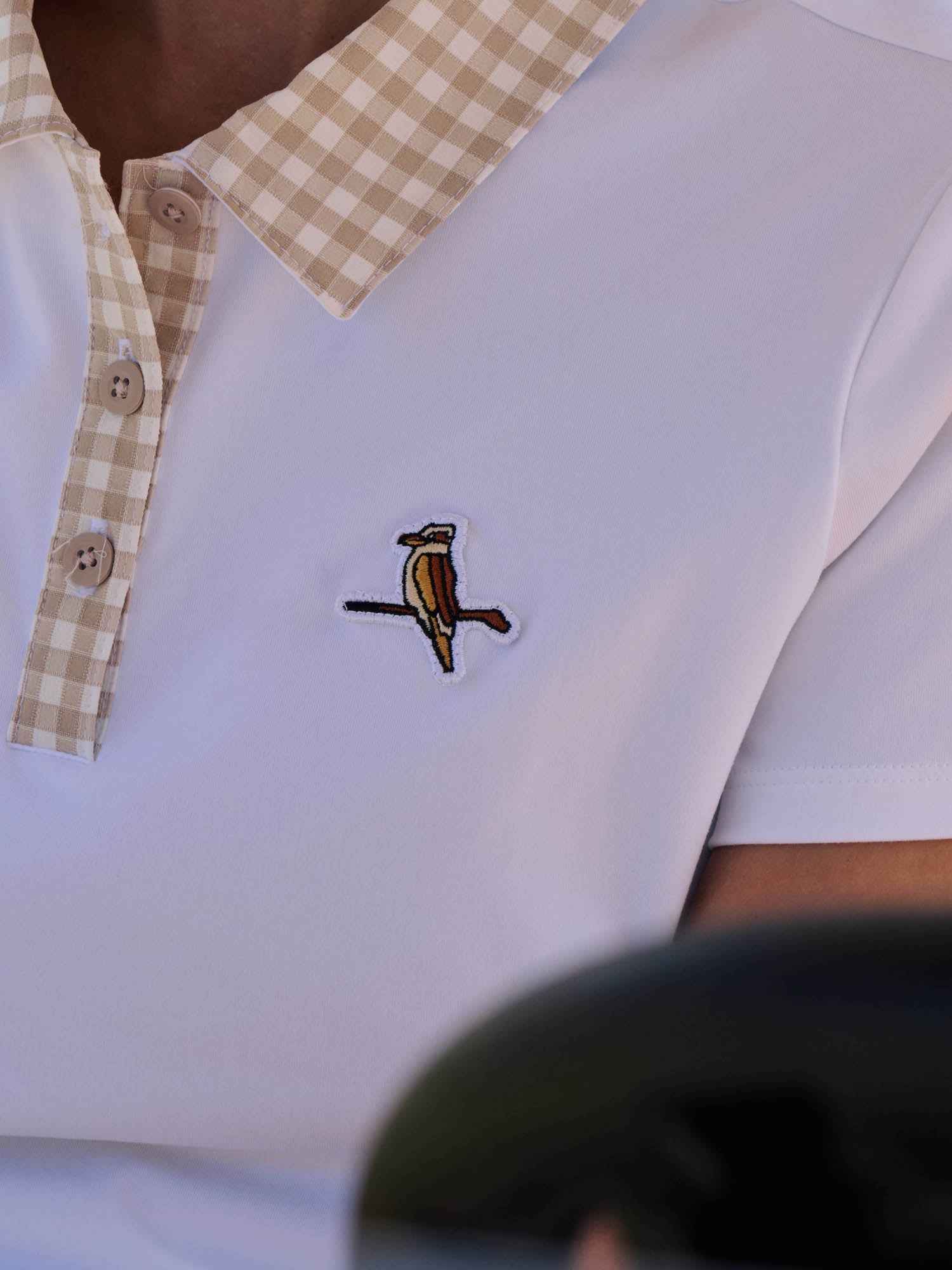 adidas x Walker W's Ultimate365 Gingham Short Sleeve Polo Shirt