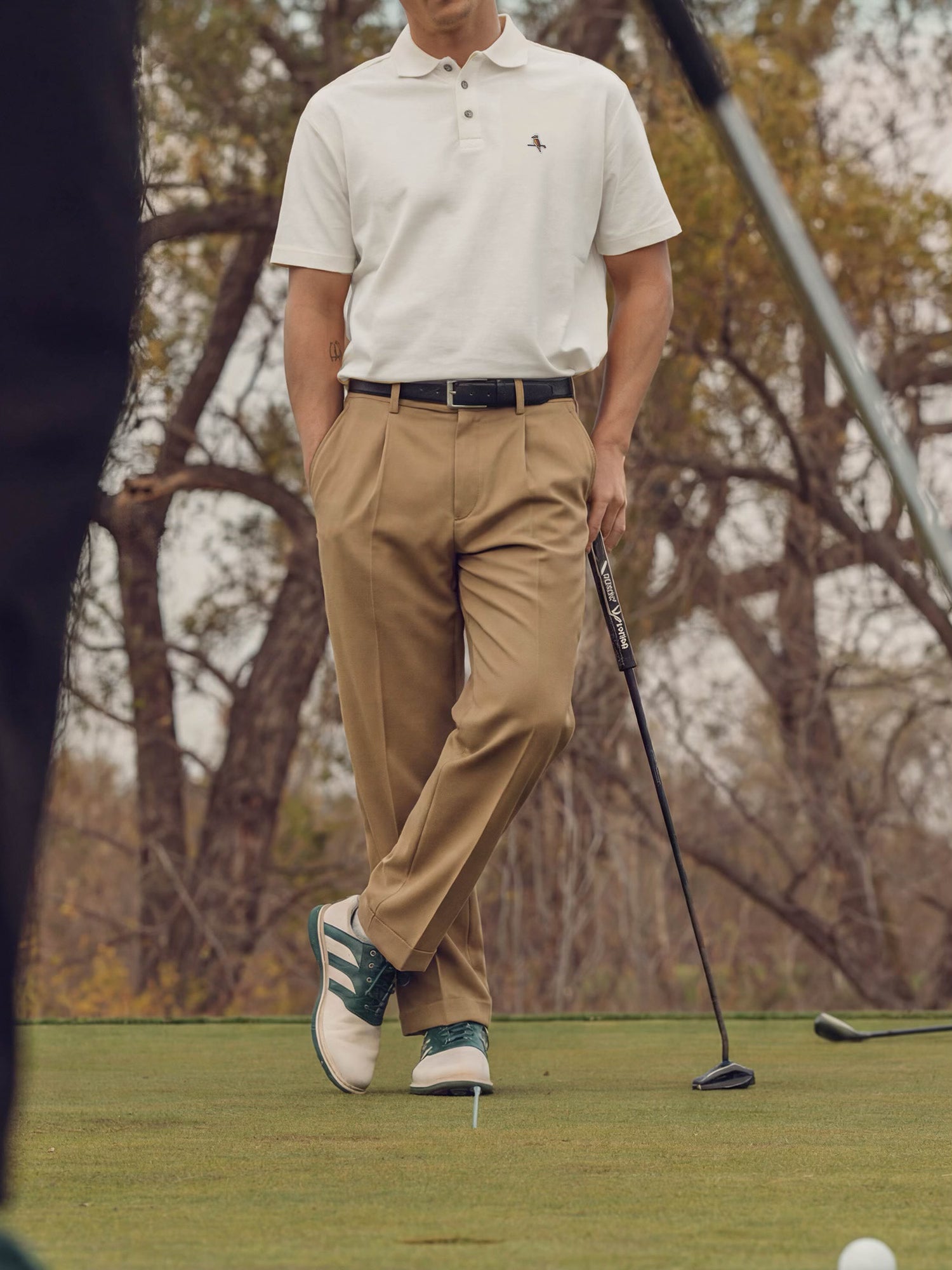 Pleated Easy Pant Dark Tan