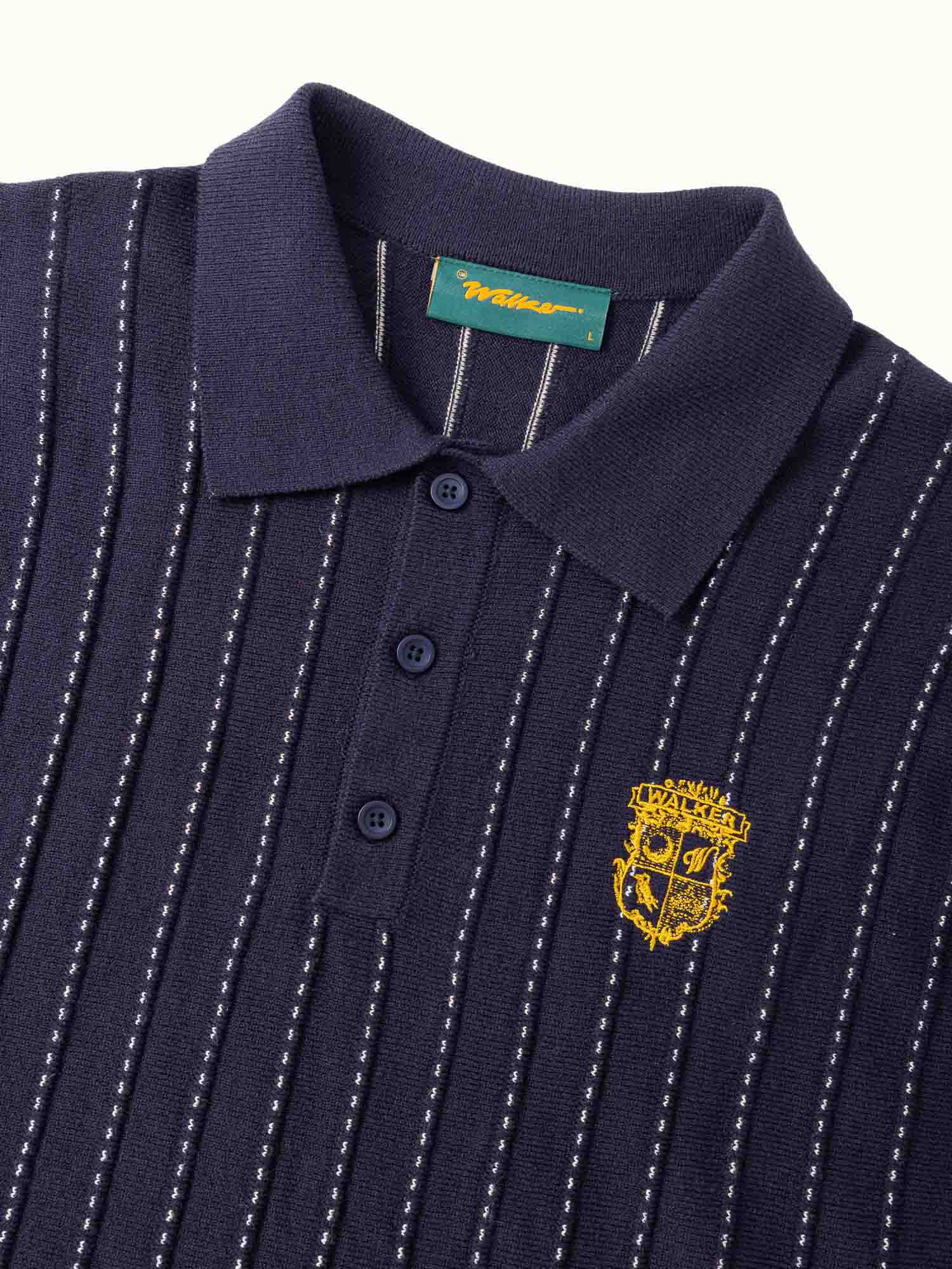 Fine Knotch Polo Navy