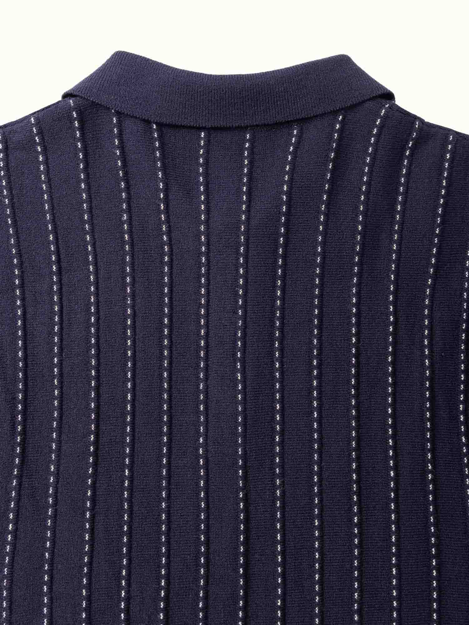 Fine Knotch Polo Navy
