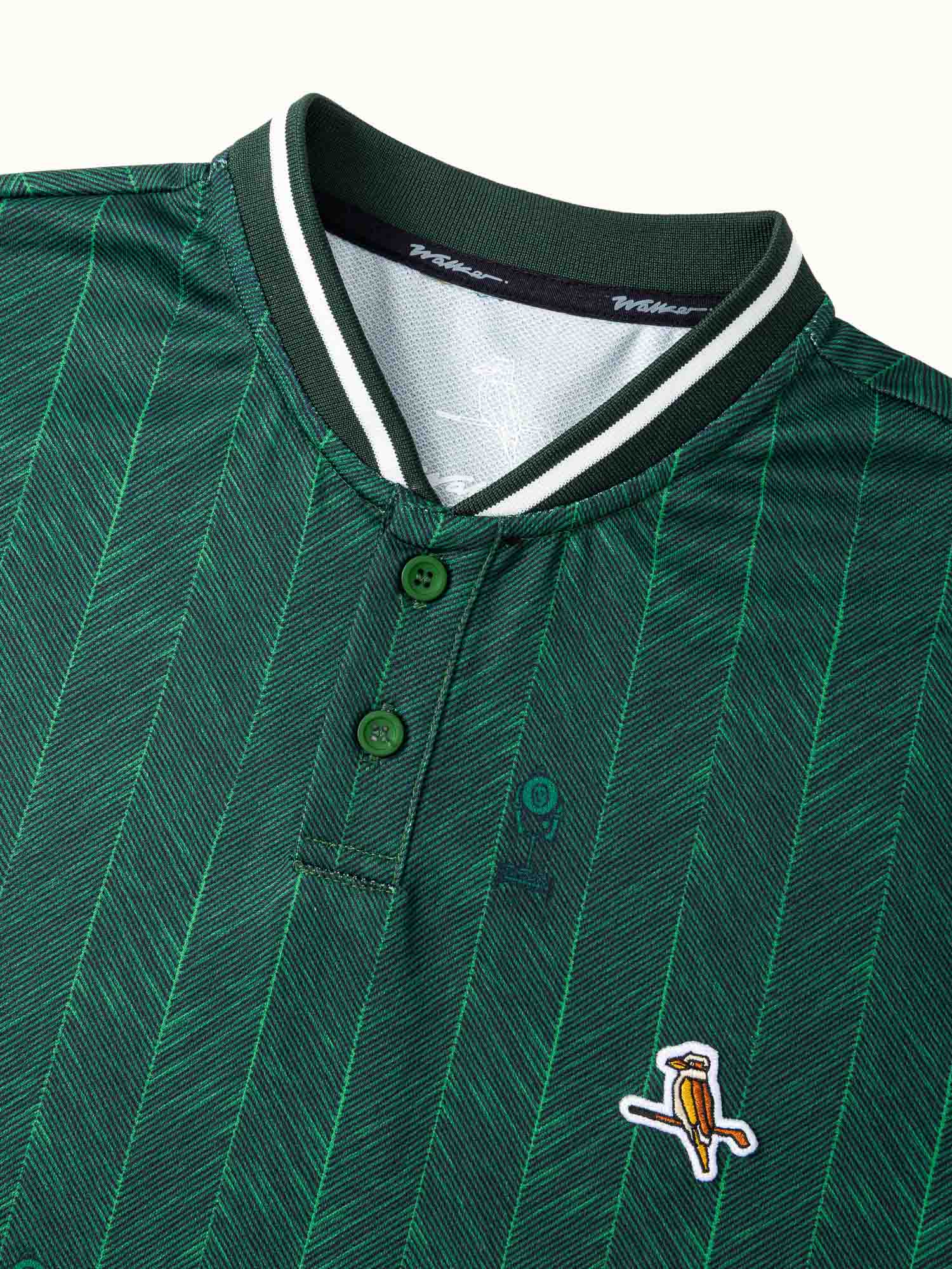 Lawn Stripe Blade Polo Forest