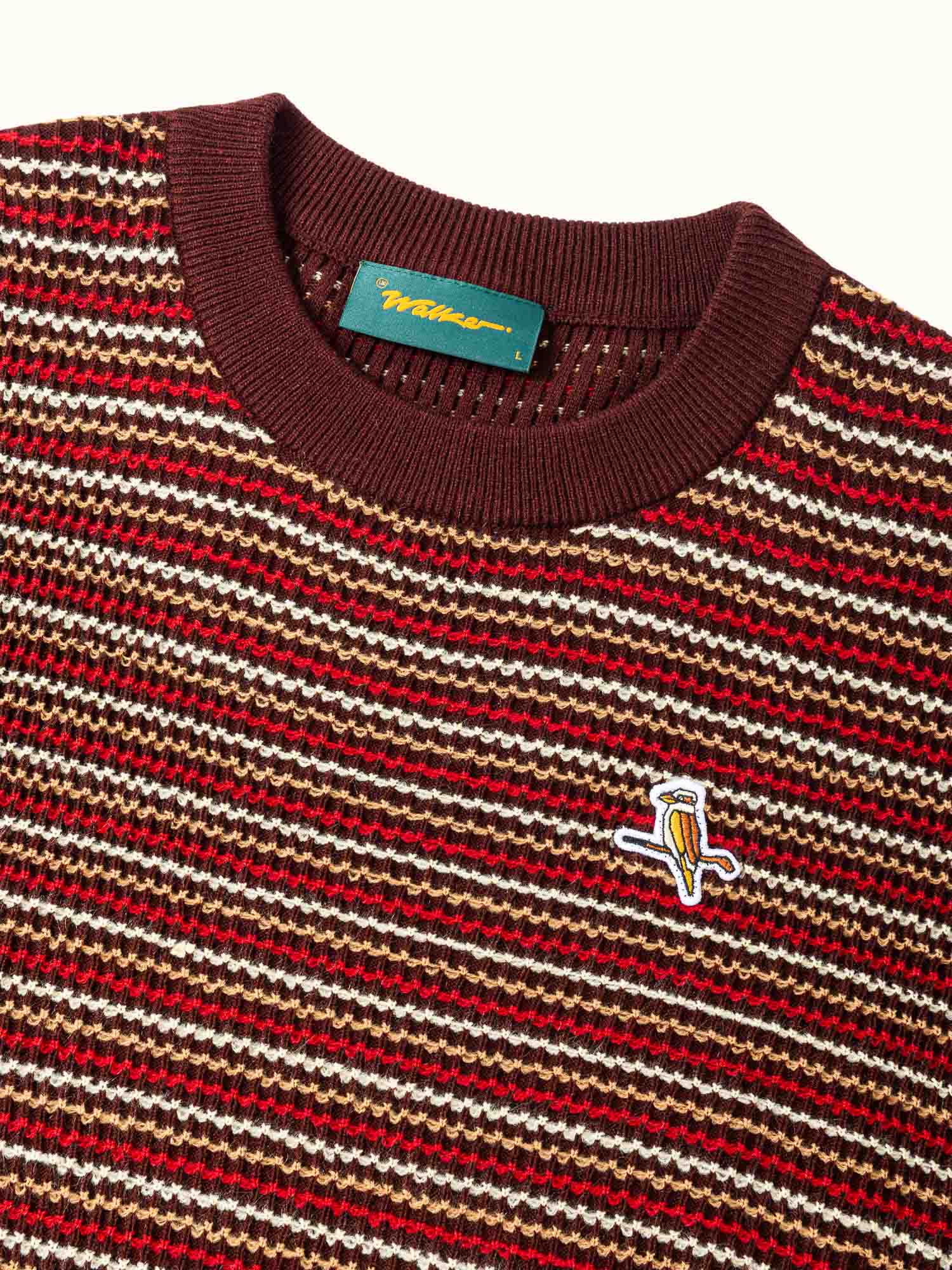 Gold Label Grid Knit Pullover Chocolate