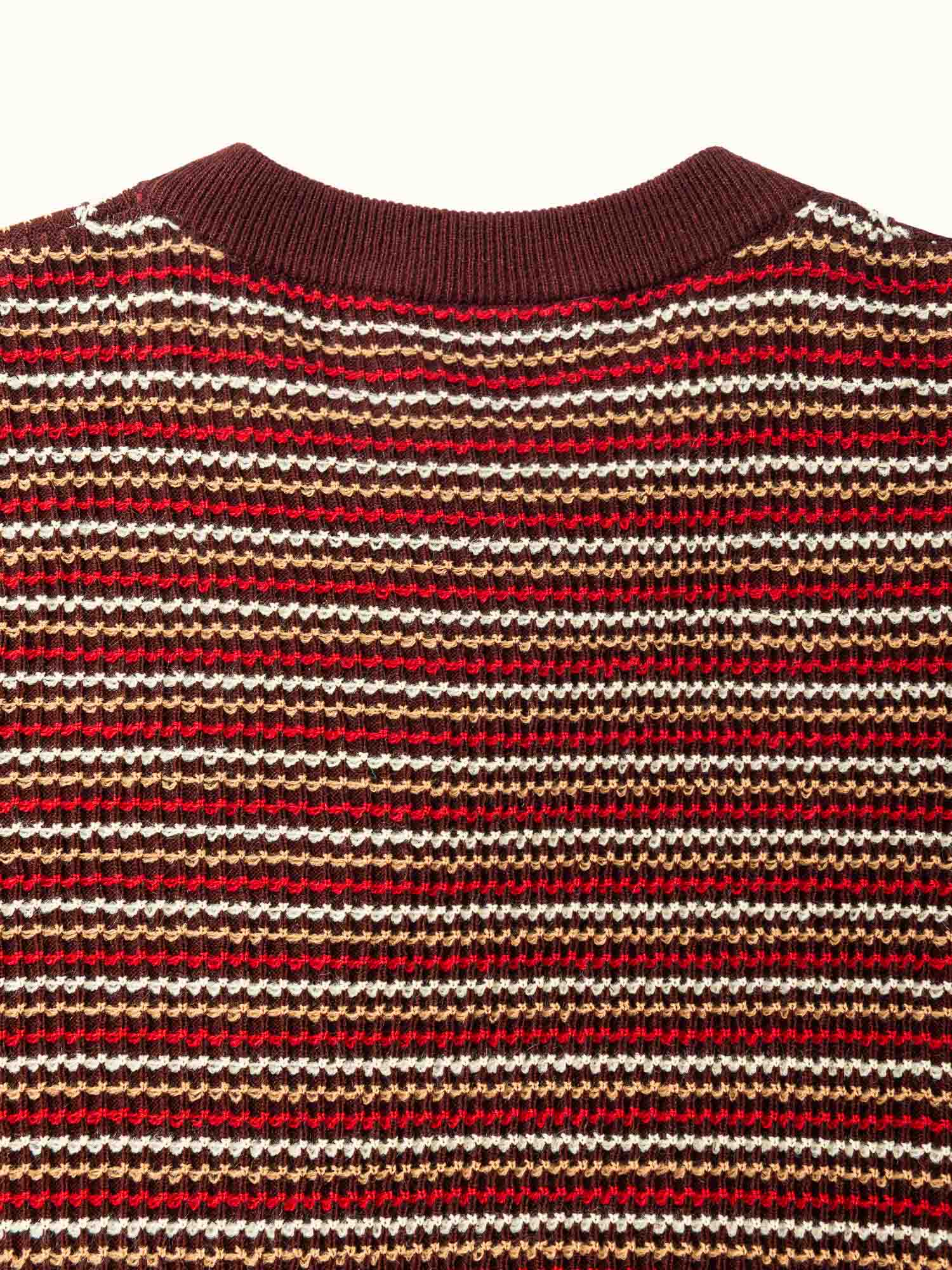 Gold Label Grid Knit Pullover Chocolate