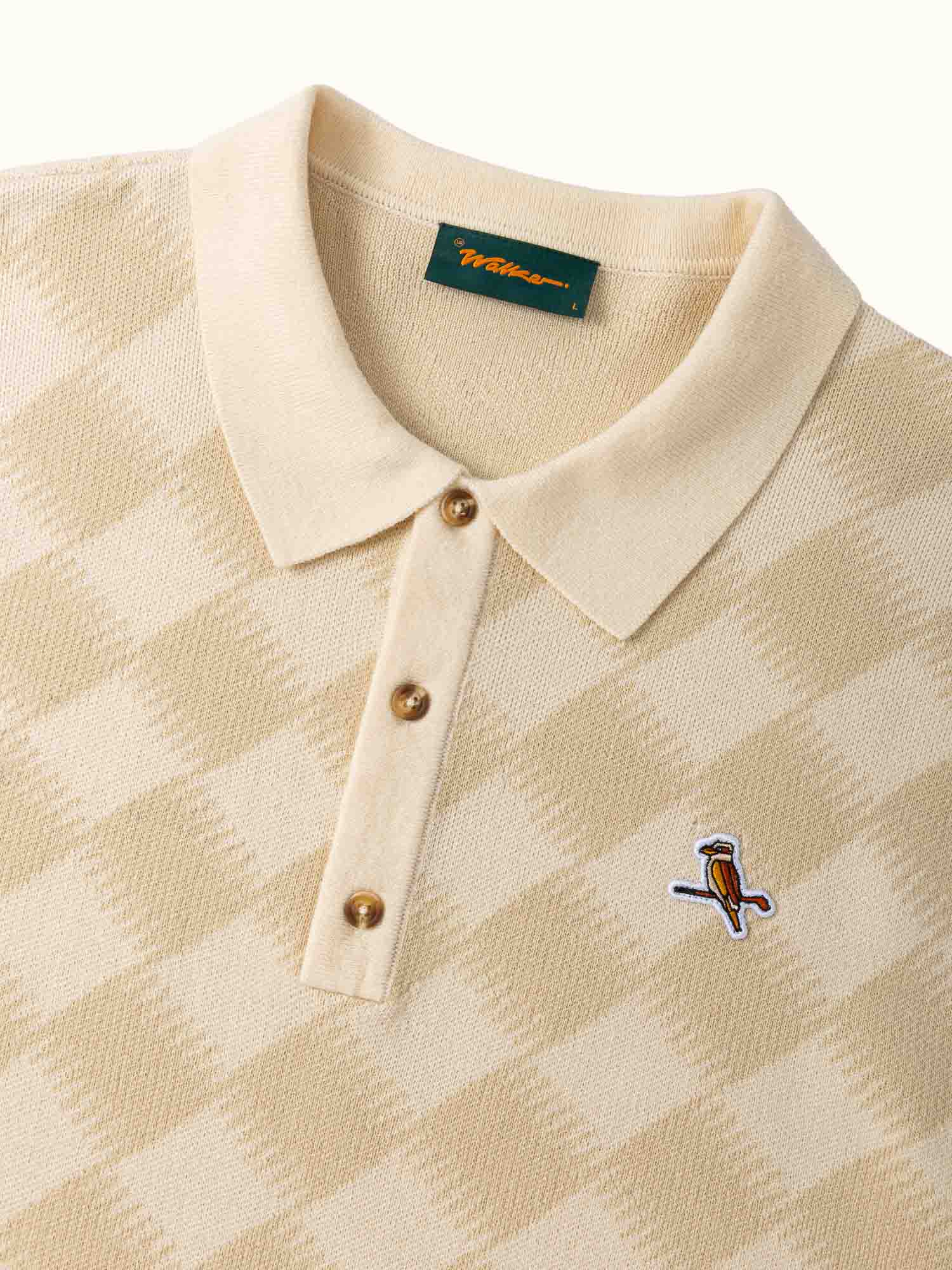 Gold Label Turncheck LS Polo Ivory