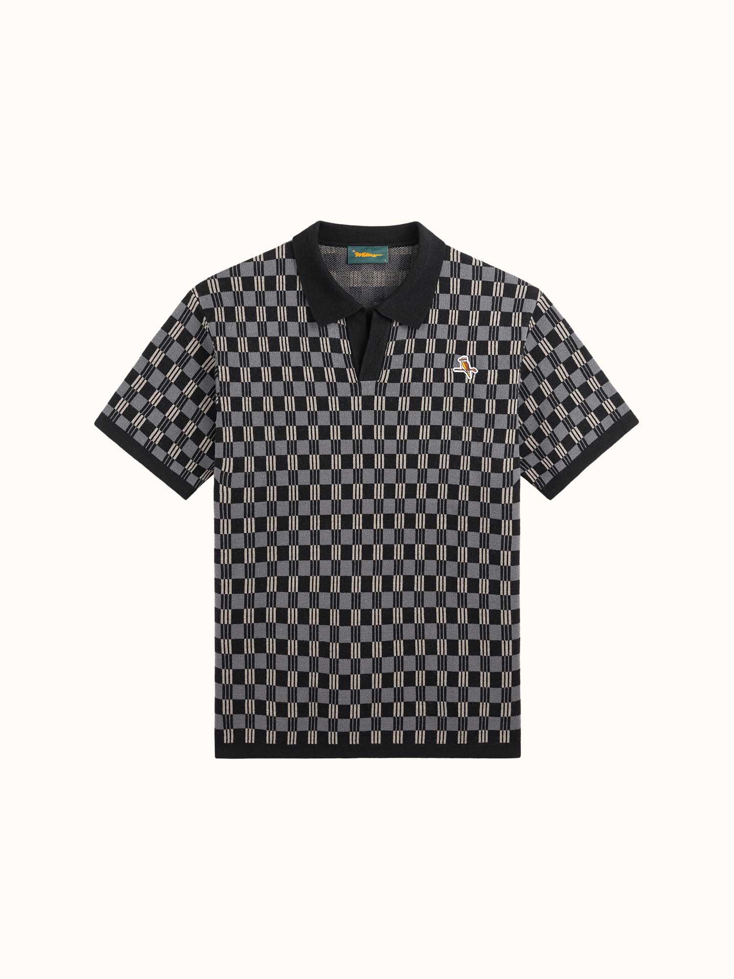 Gold Label Flint Jacquard Polo Black