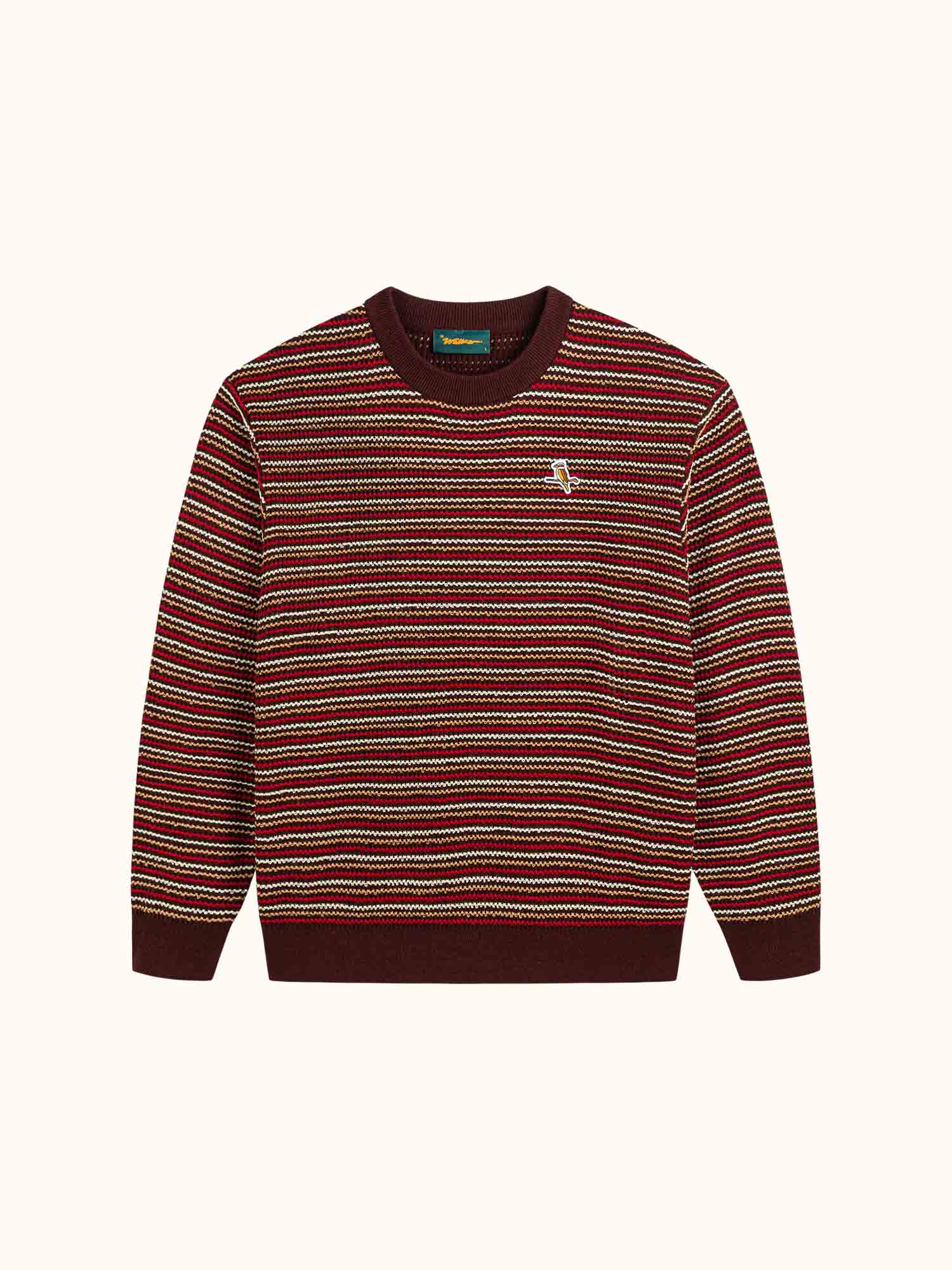 Gold Label Grid Knit Pullover Chocolate