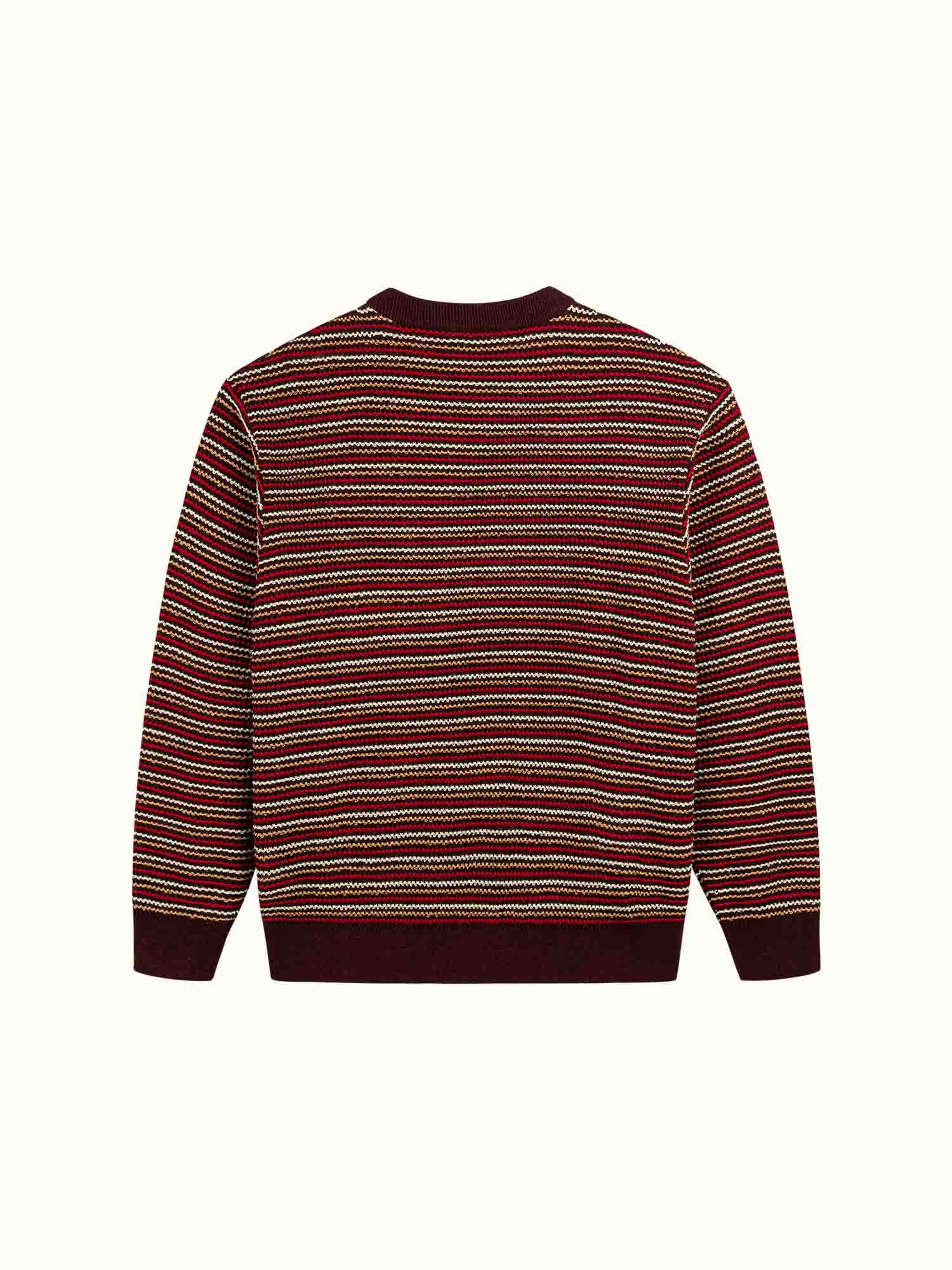 Gold Label Grid Knit Pullover Chocolate