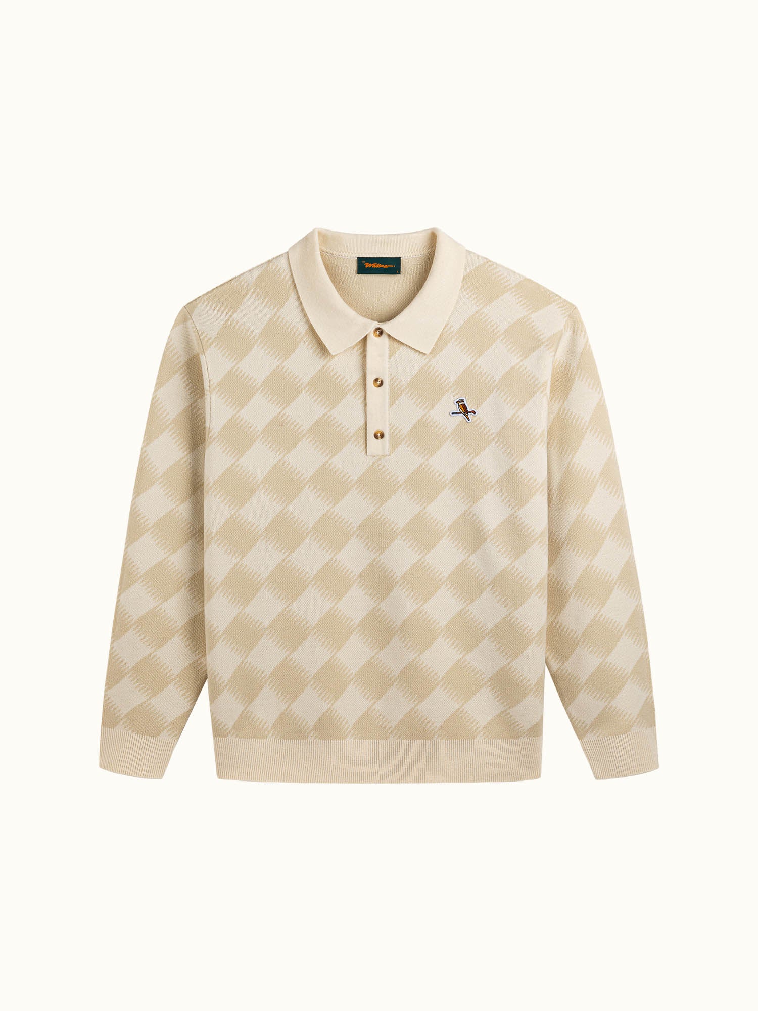 Gold Label Turncheck LS Polo Ivory
