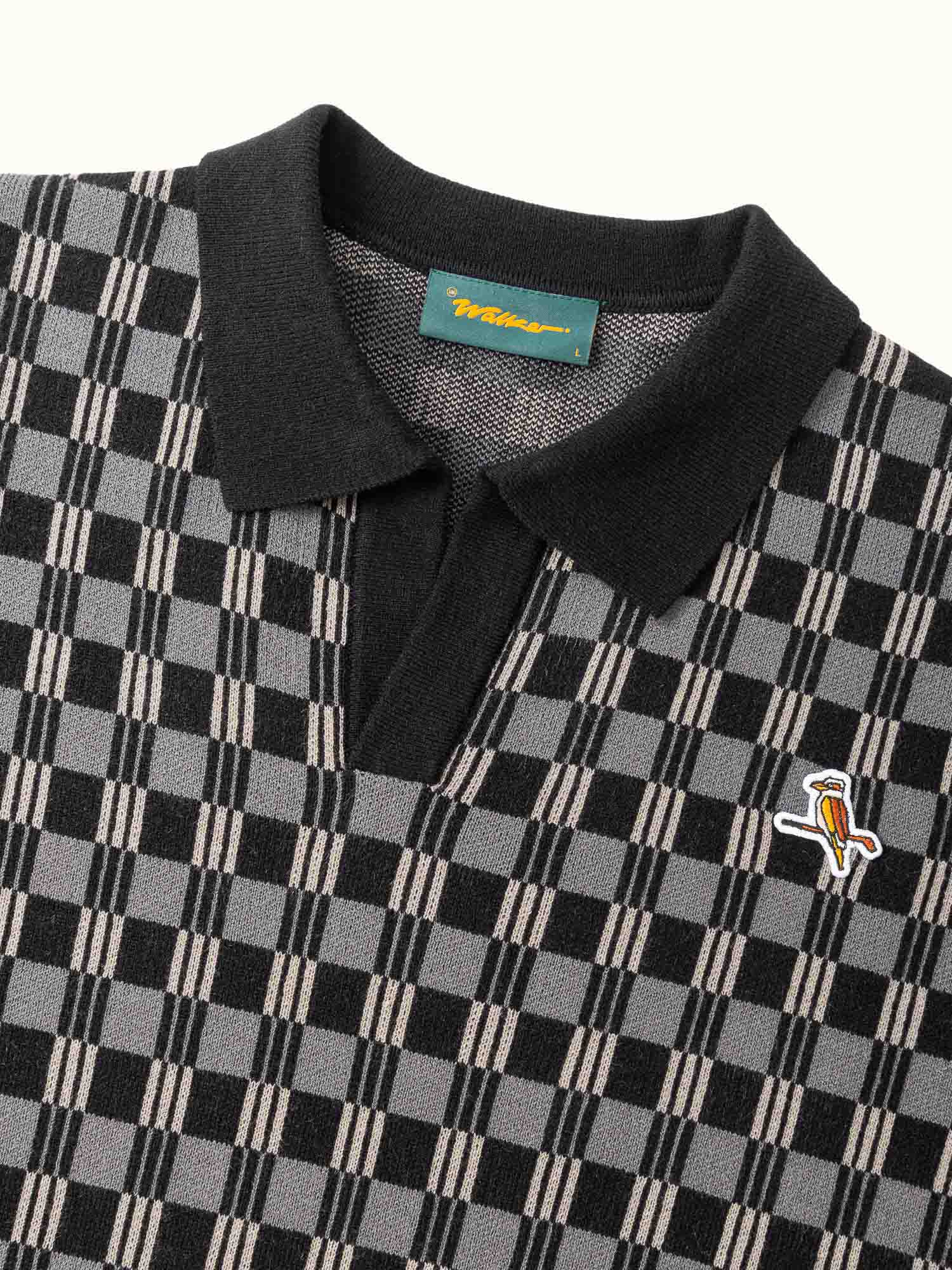 Gold Label Flint Jacquard Polo Black
