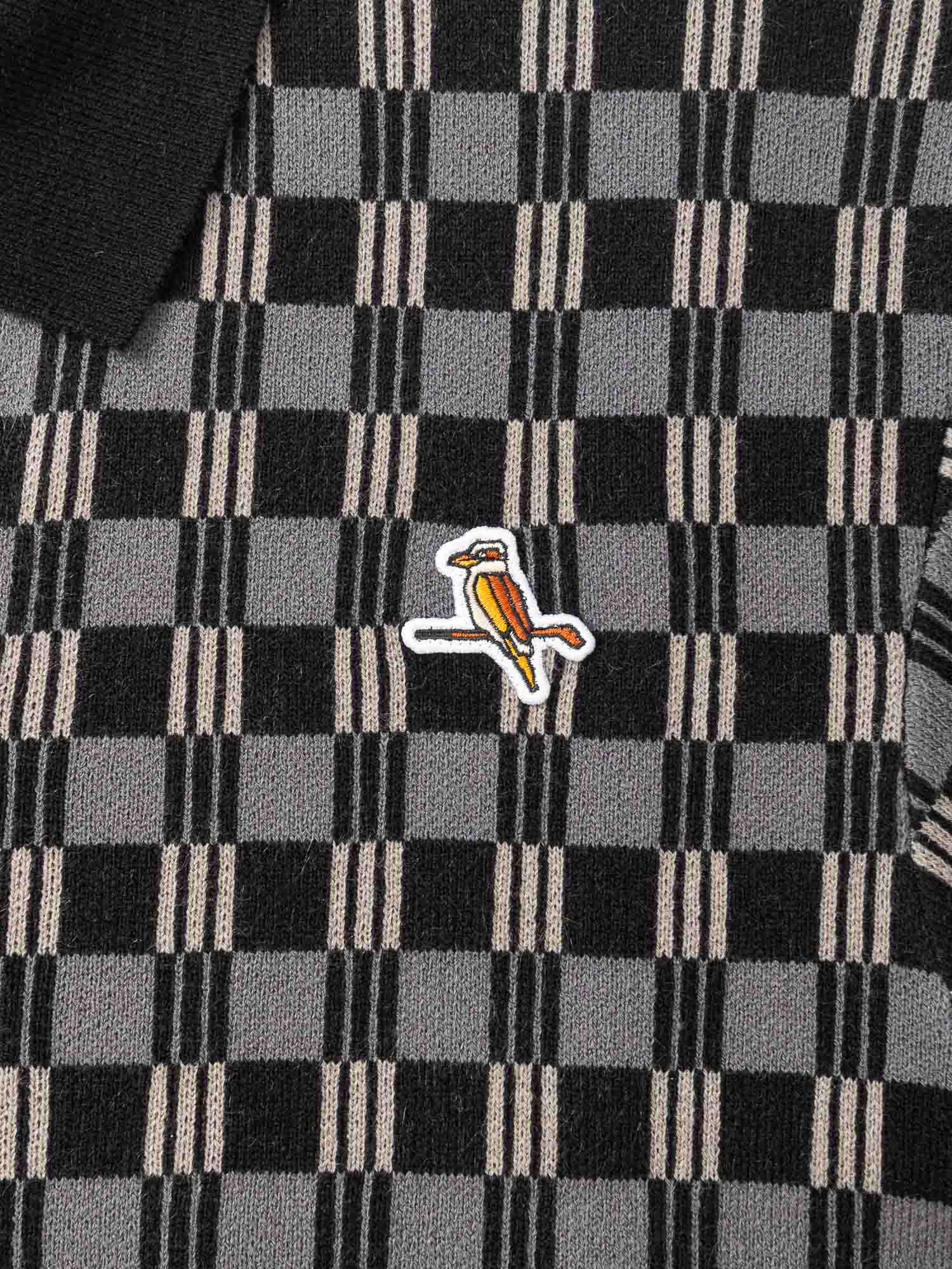 Gold Label Flint Jacquard Polo Black