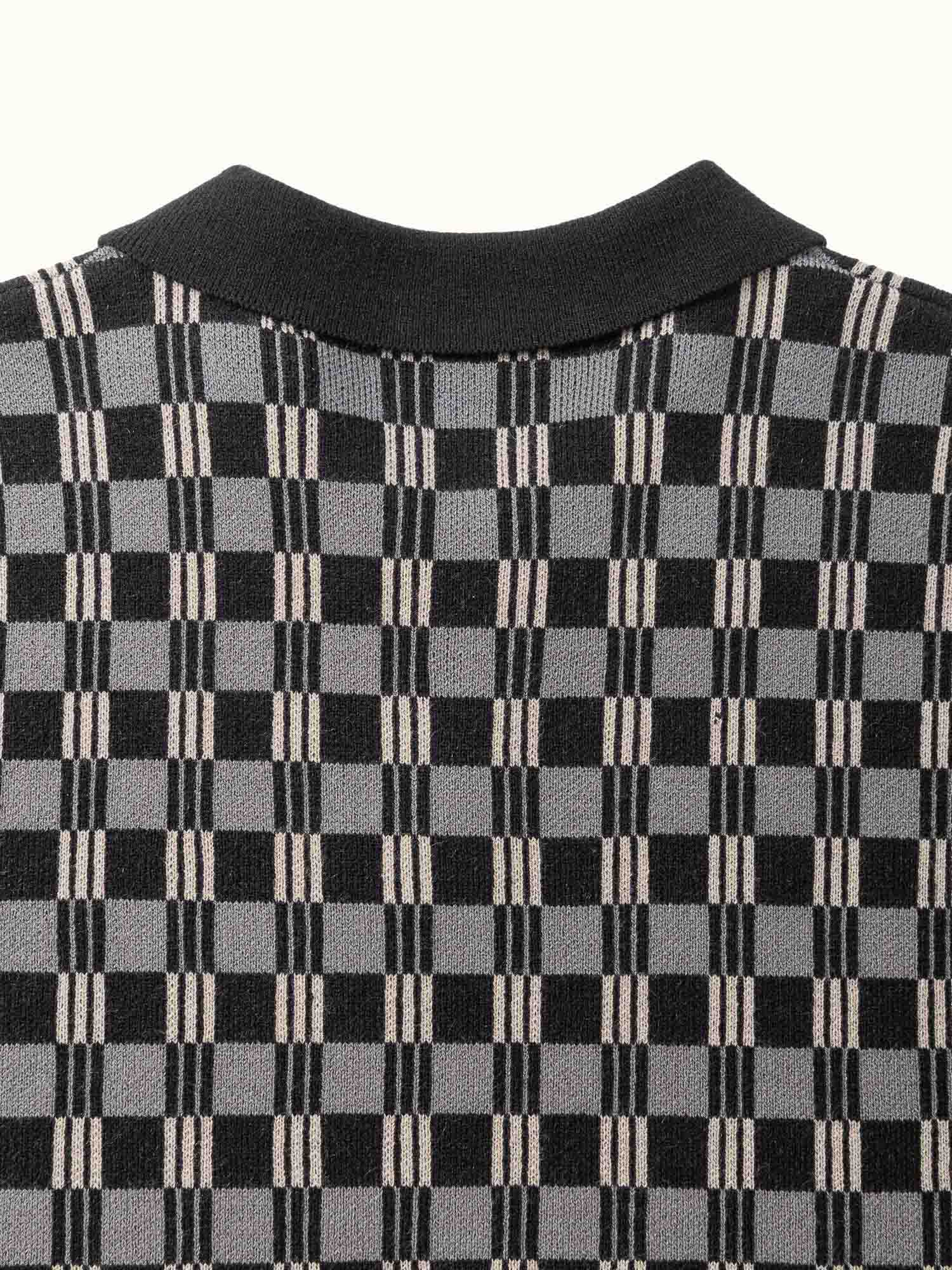 Gold Label Flint Jacquard Polo Black