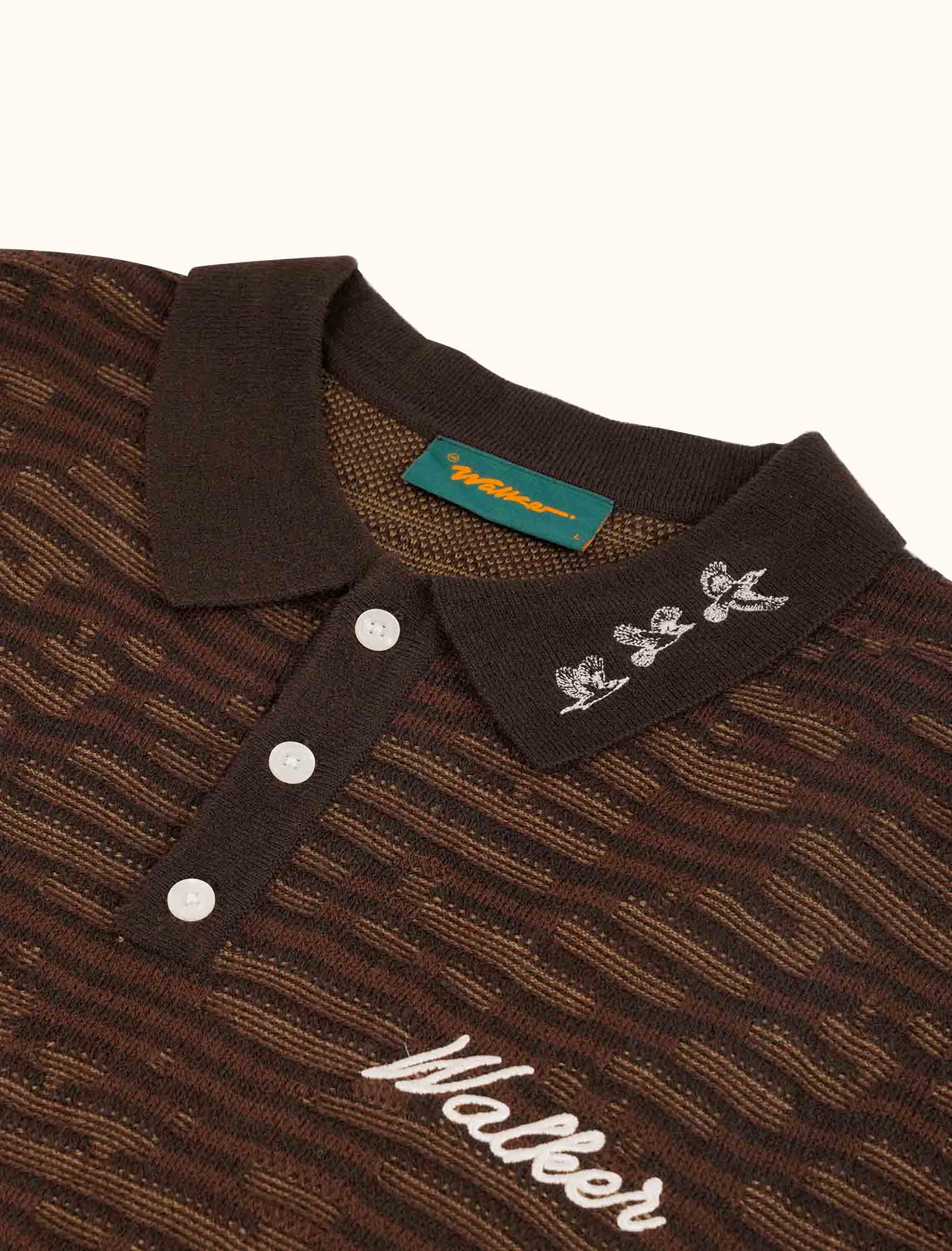 Flight Knit Polo Chocolate