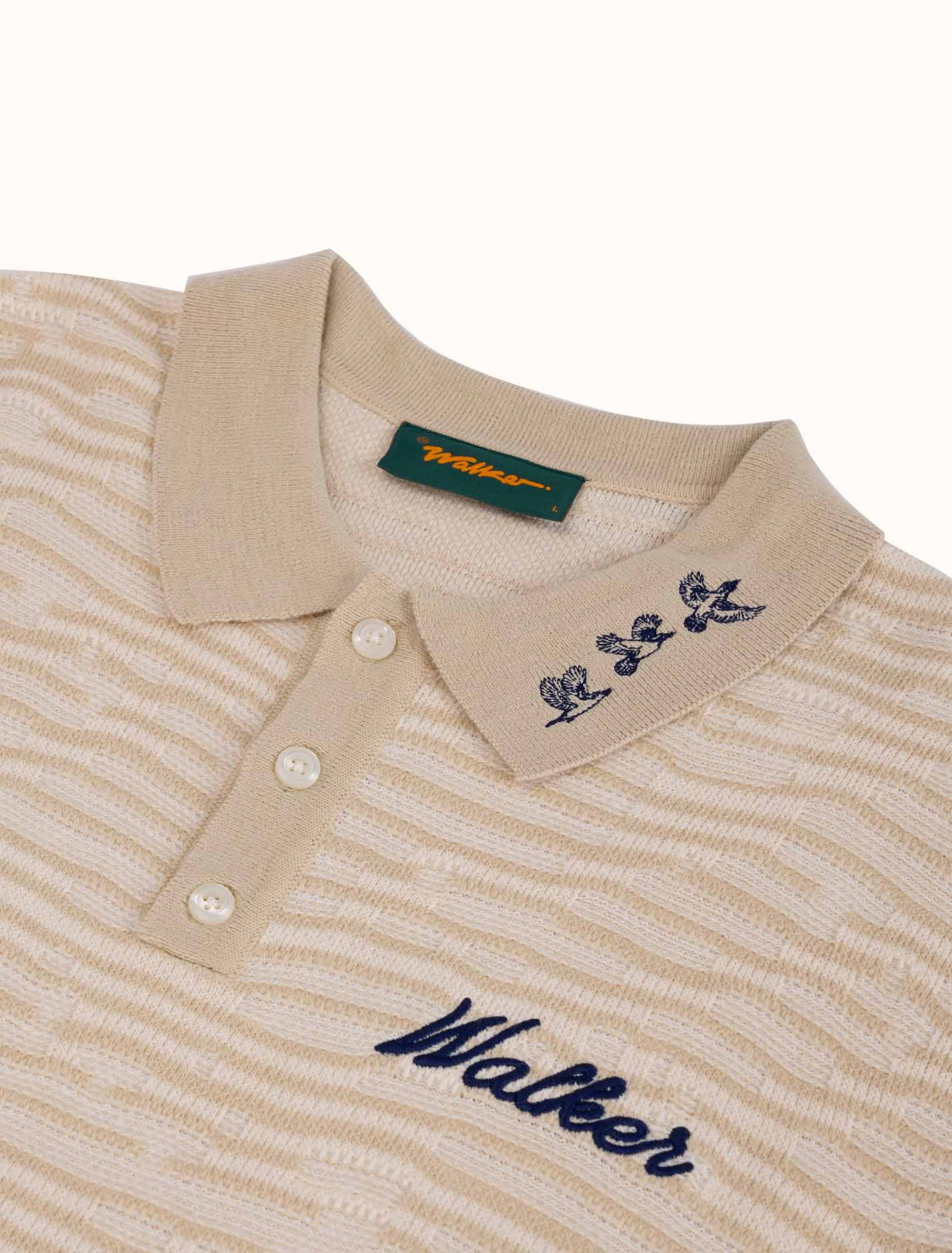 Flight Knit Polo Feather White