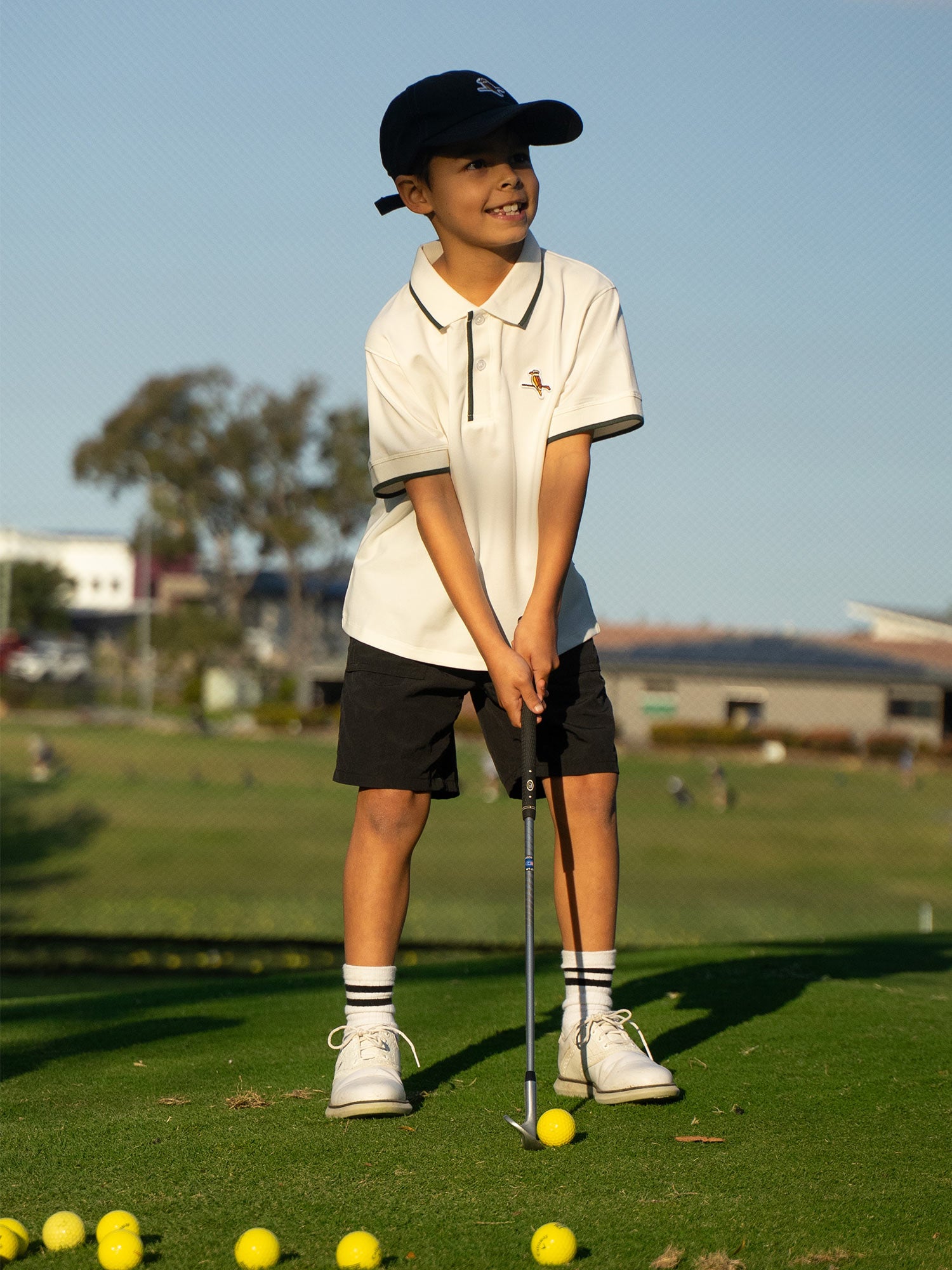Kids Featherlite Kooka Polo White / Forest
