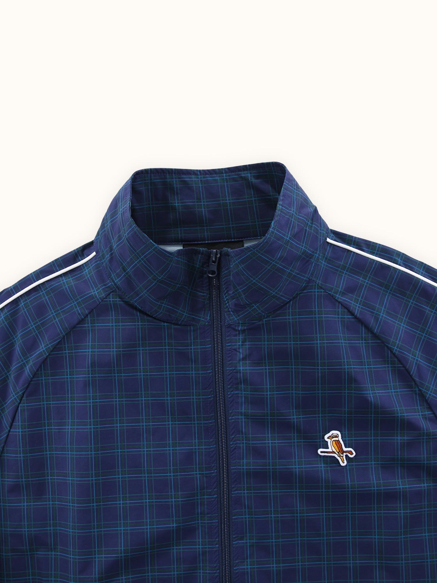 Mens Breaker Jacket Navy Check