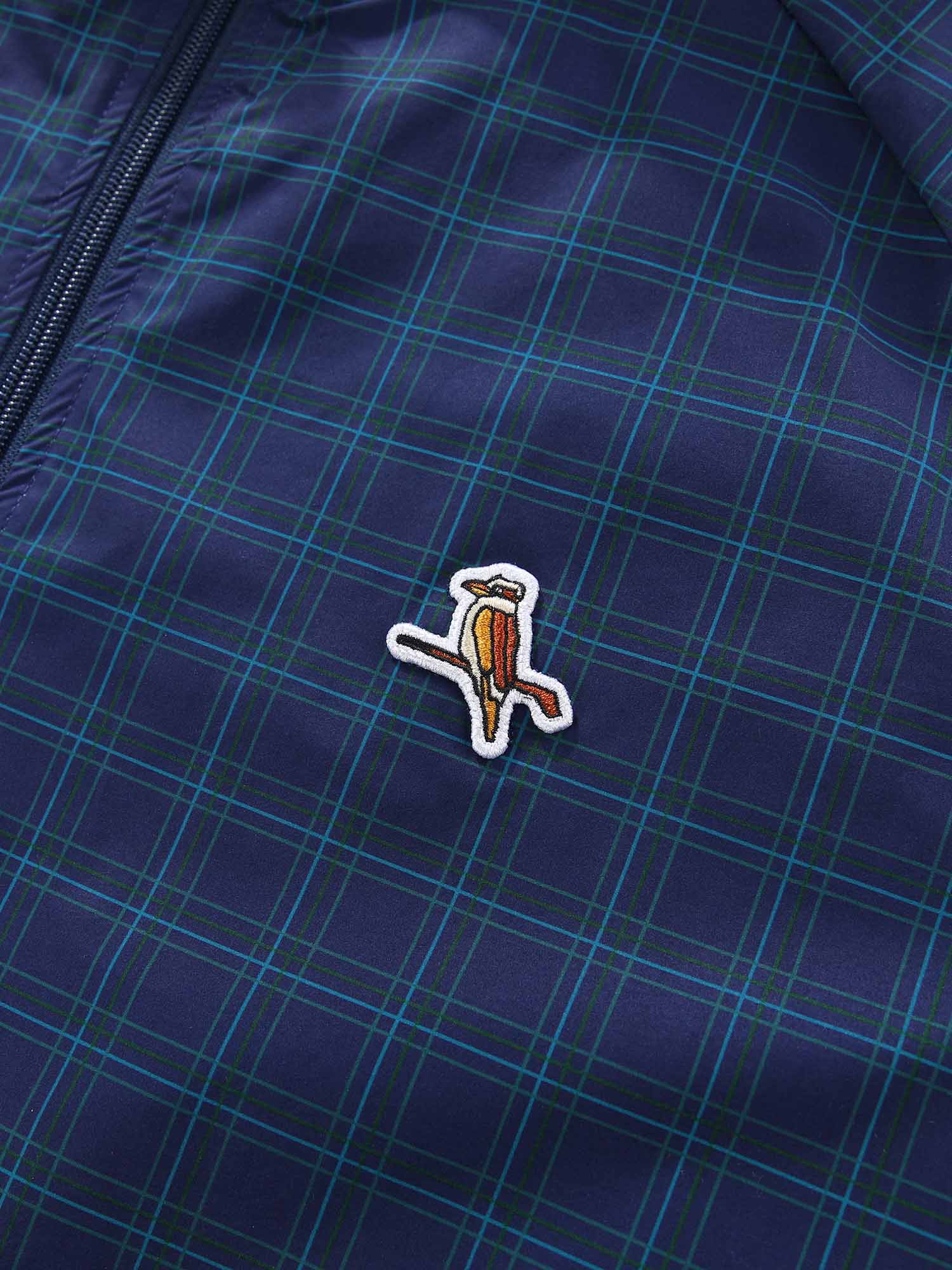 Mens Breaker Jacket Navy Check