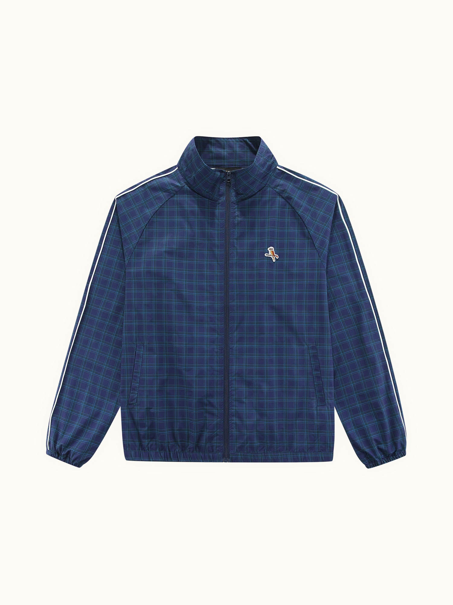 Mens Breaker Jacket Navy Check