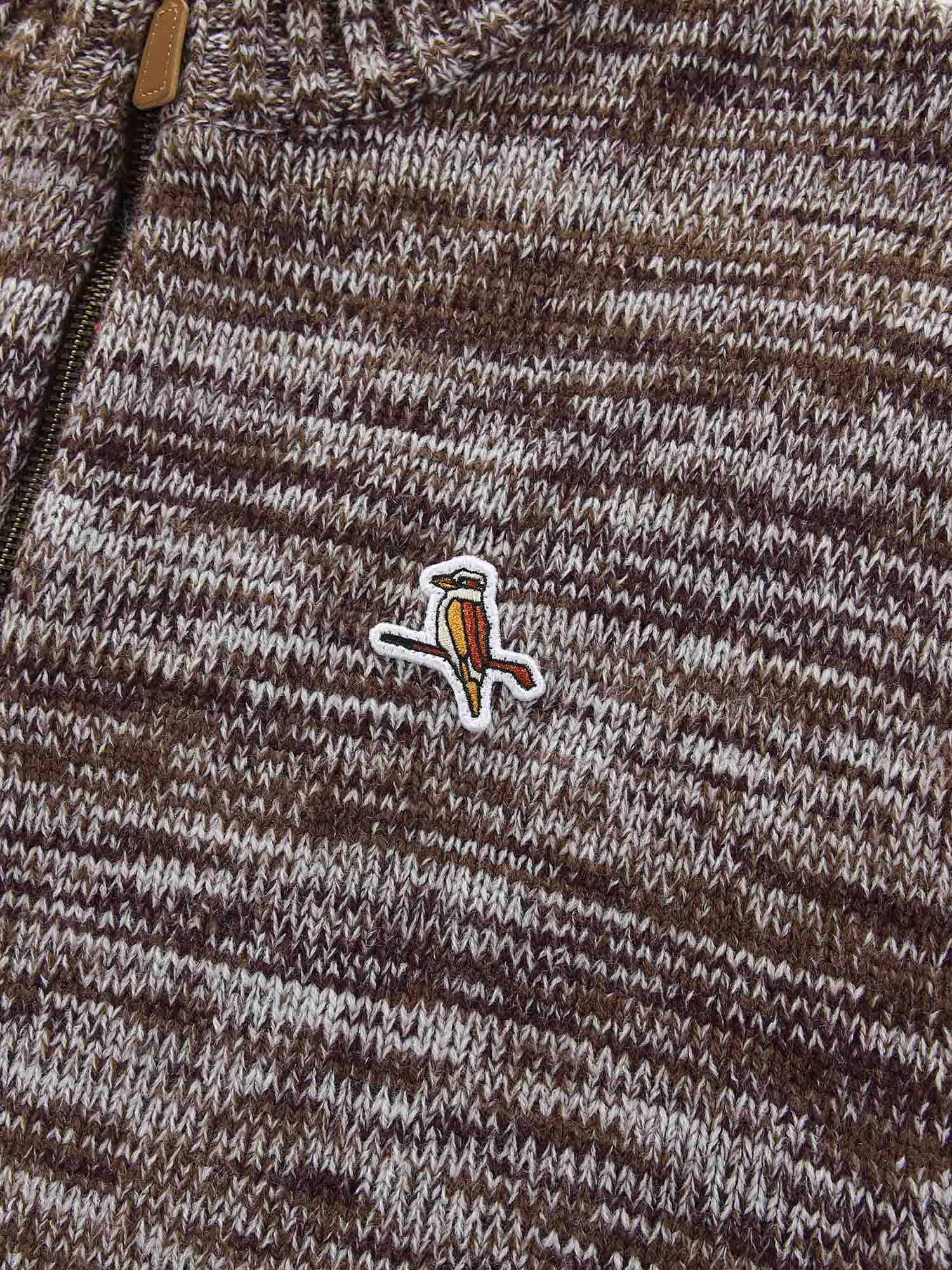 Flecked Quarter Zip Espresso