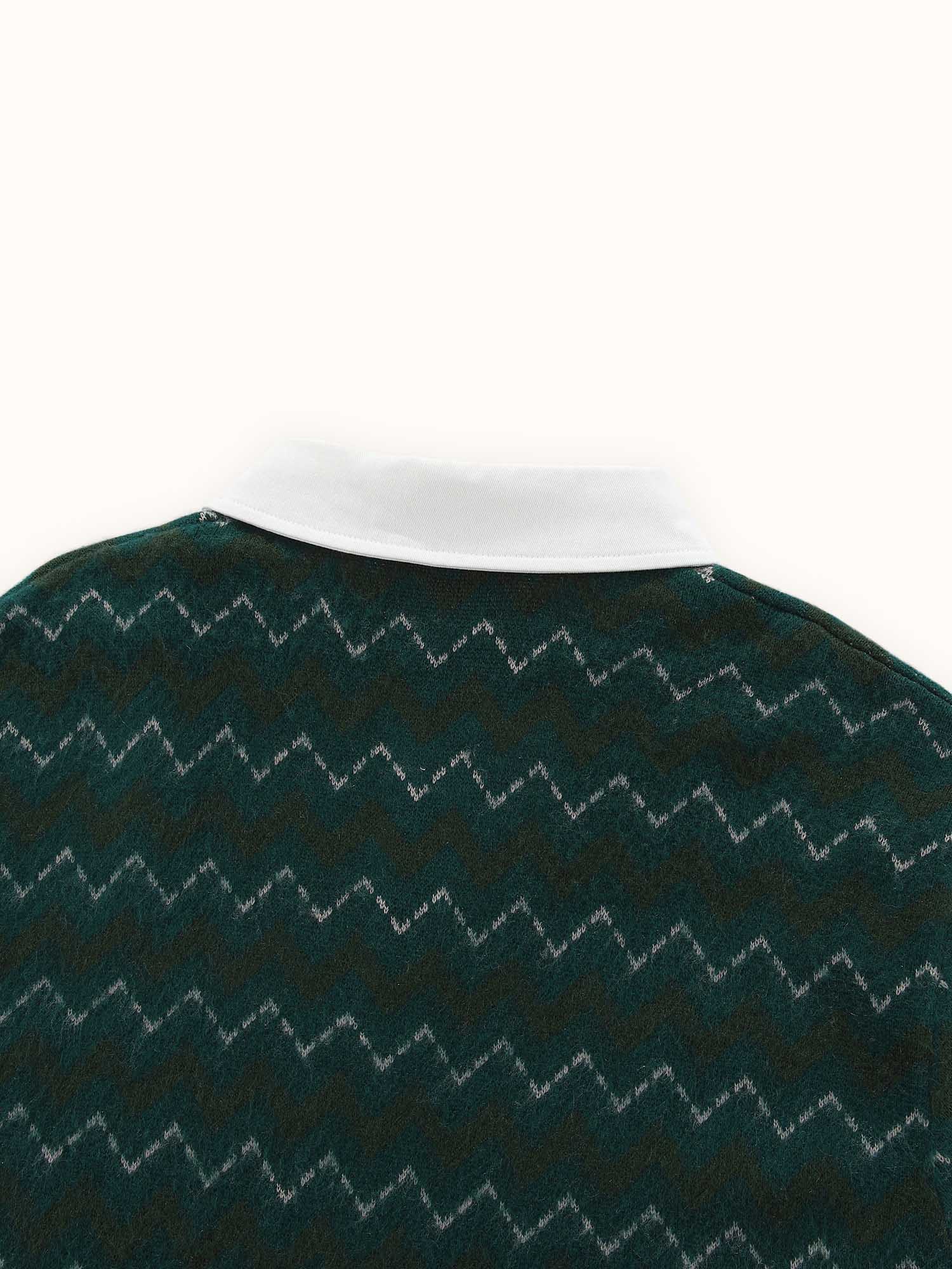 Chevron Rugby Polo Deep Forest
