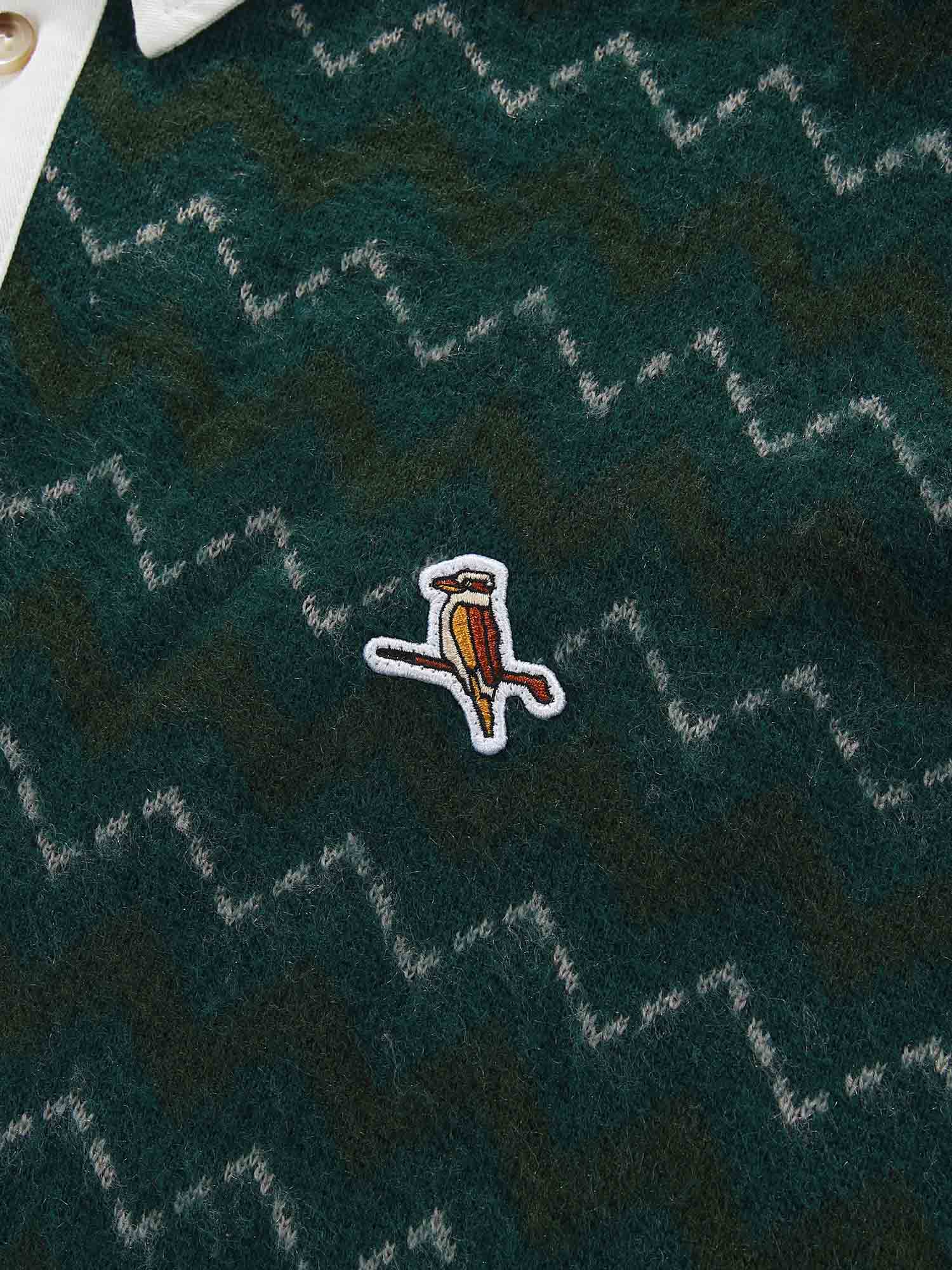 Chevron Rugby Polo Deep Forest