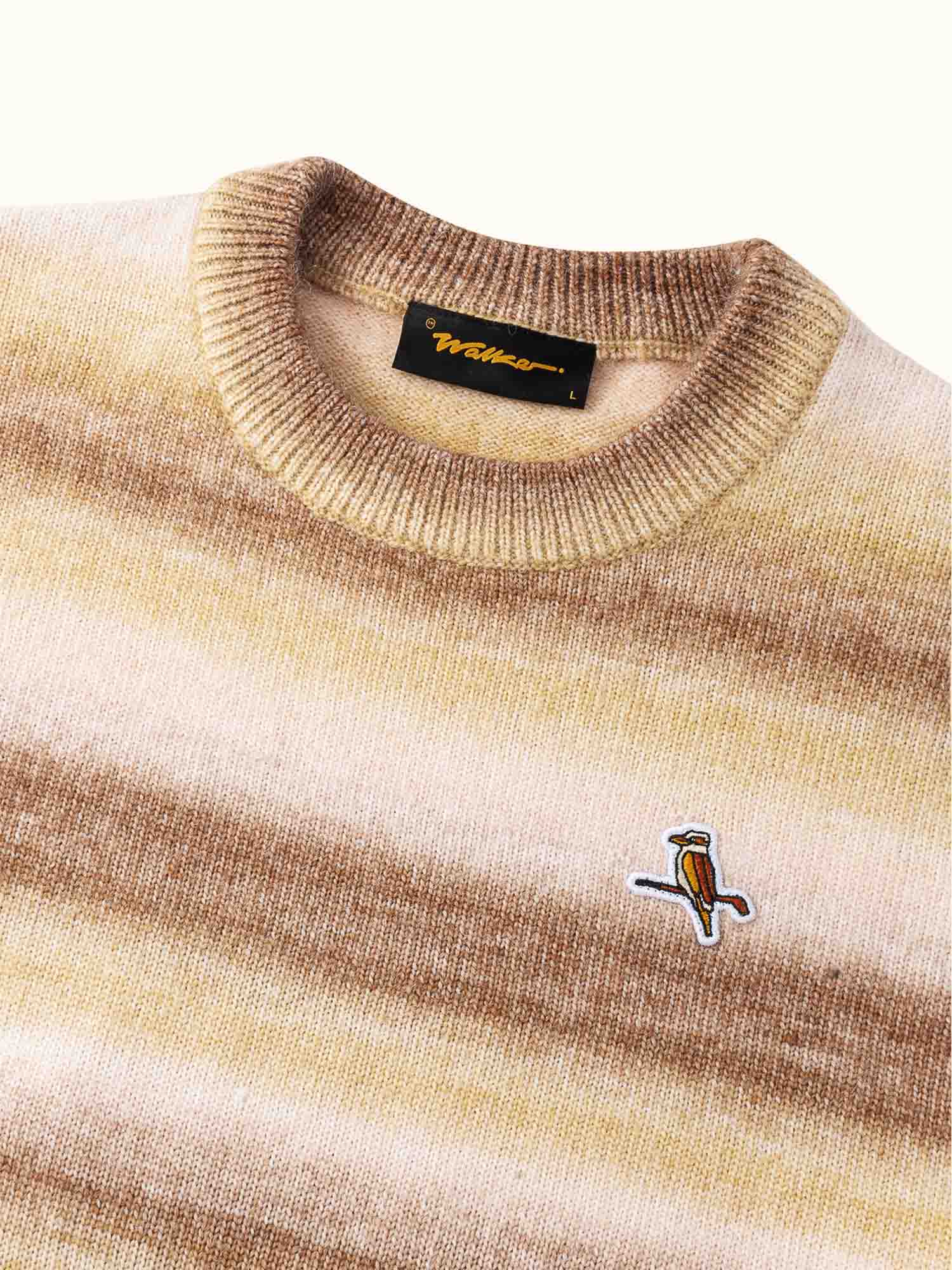 Gold Label Stripe Knit Almond