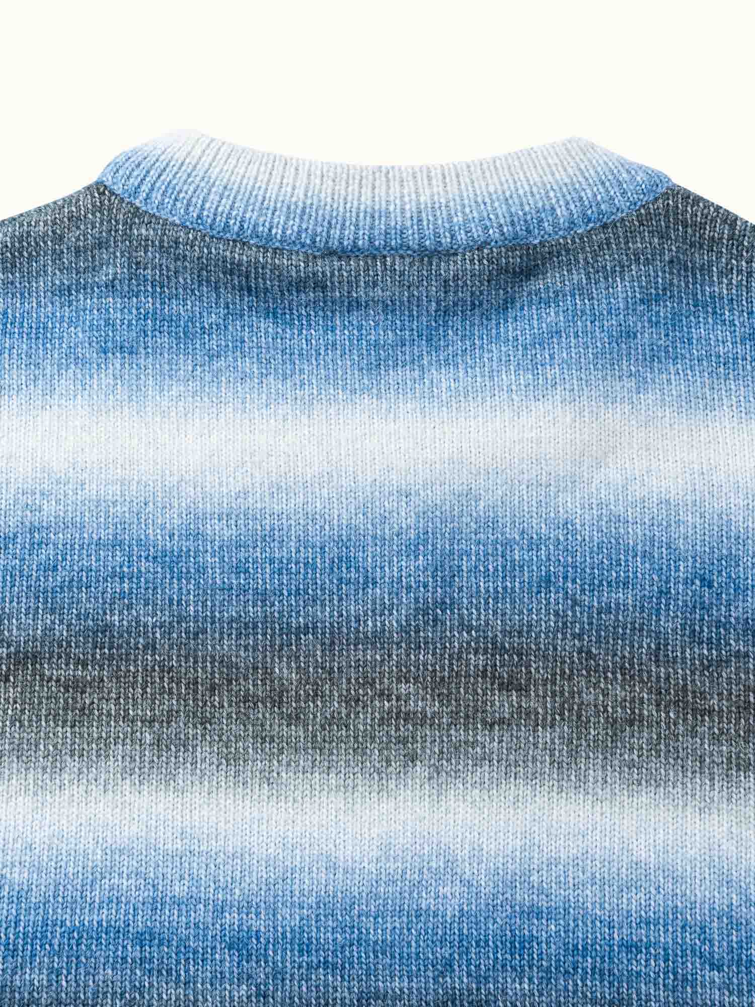 Gold Label Stripe Knit Indigo