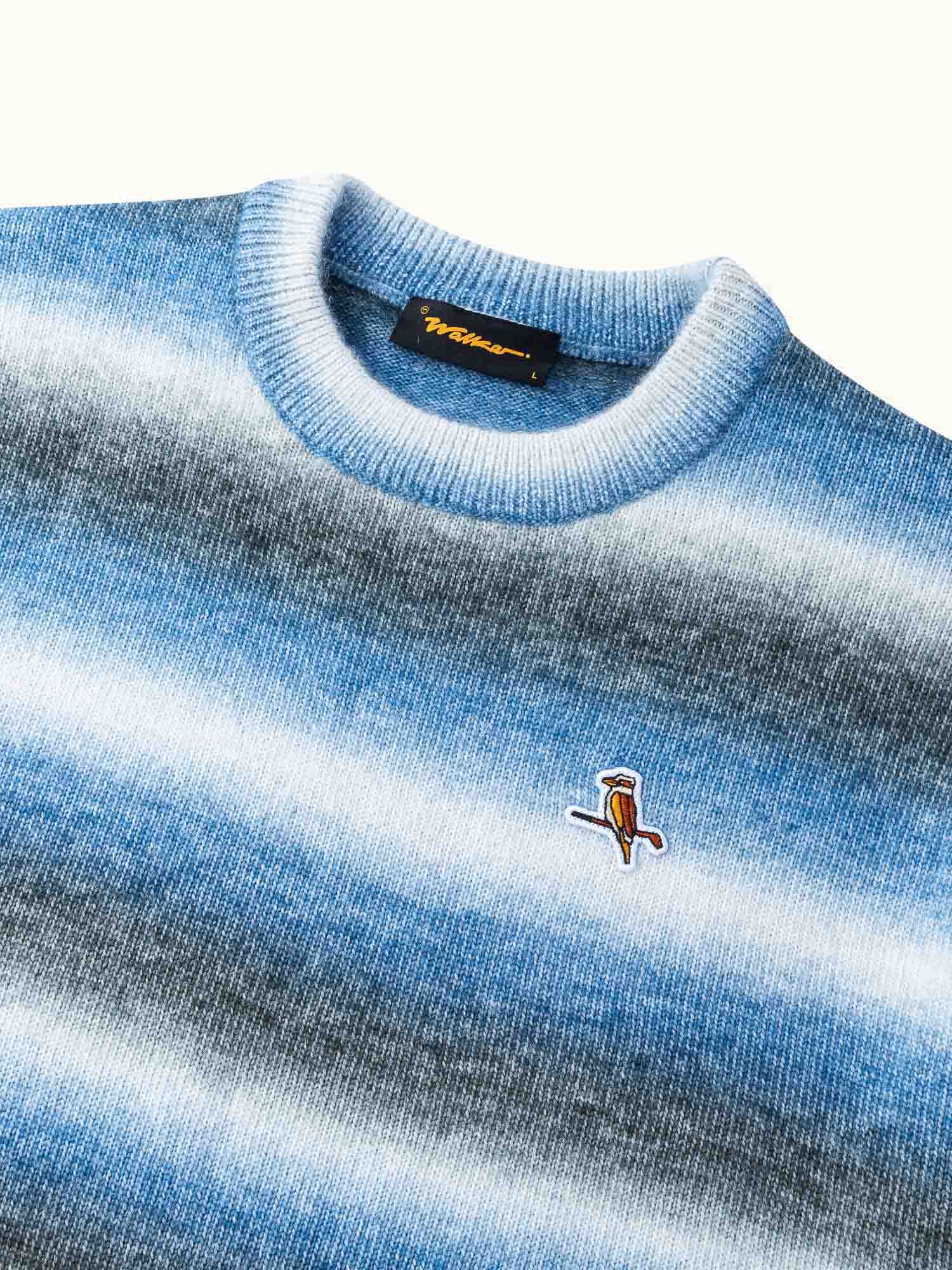 Gold Label Stripe Knit Indigo