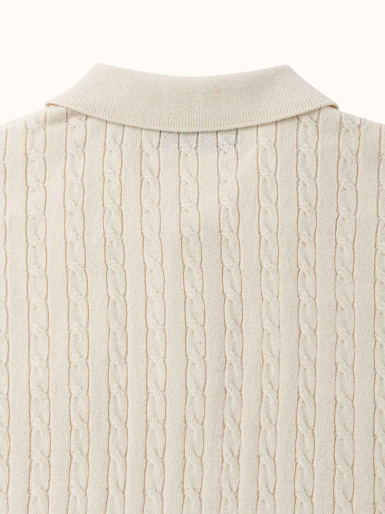 Gold Label Cable Polo Cream