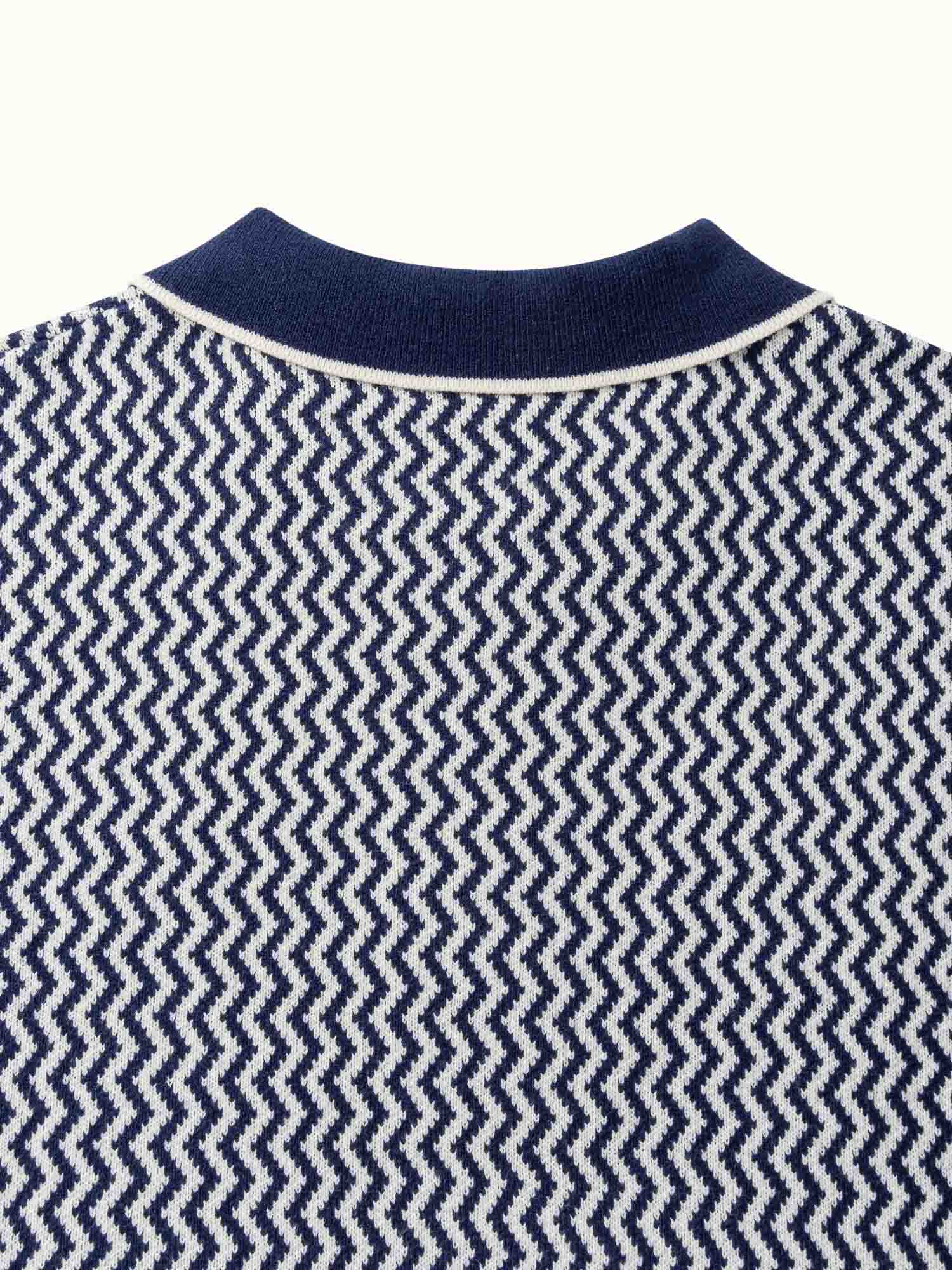 Gold Label Weaver Knit Polo Indigo