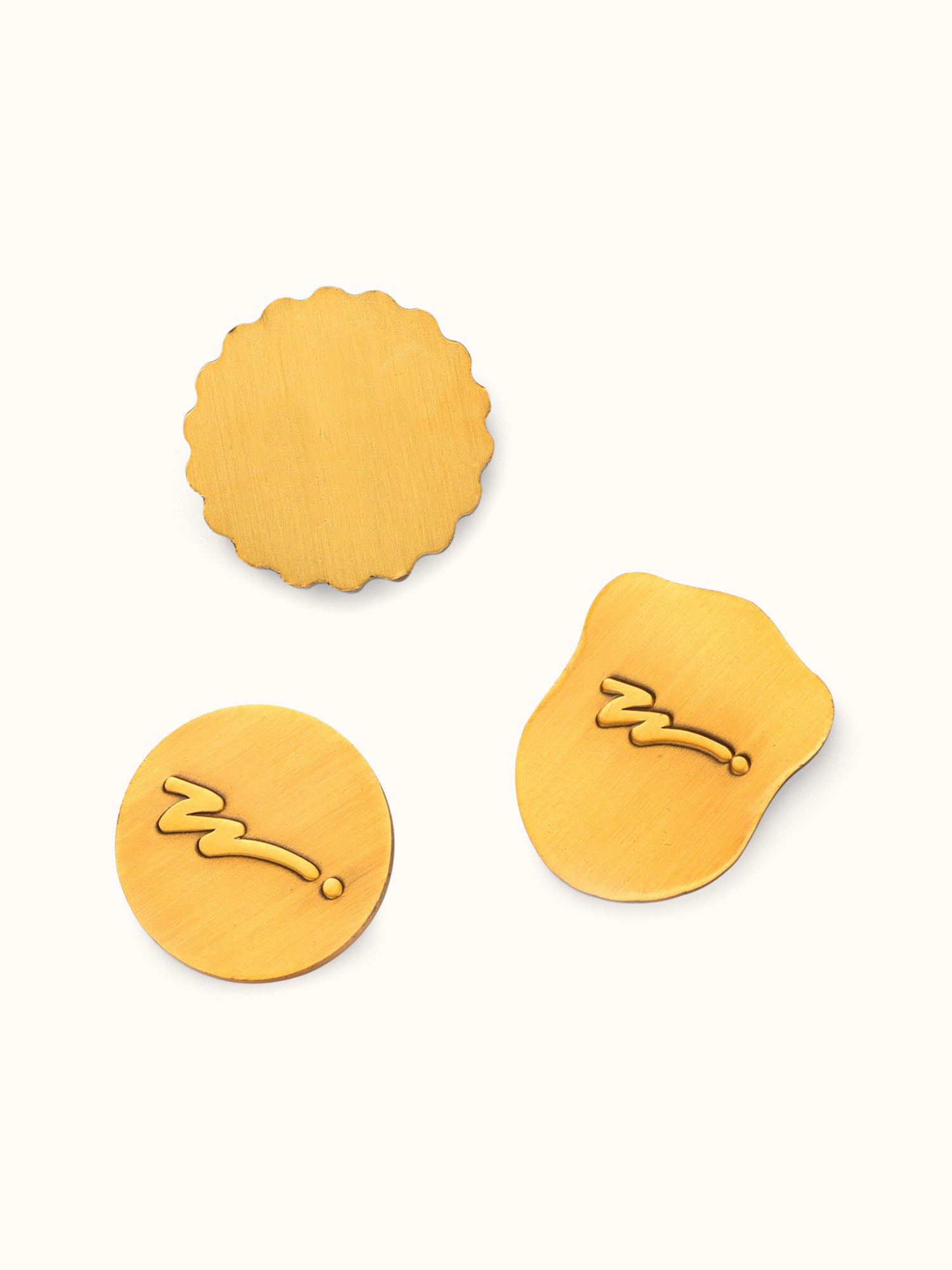Ball Marker Crest 3 Pack - Black / Green / Brushed Gold