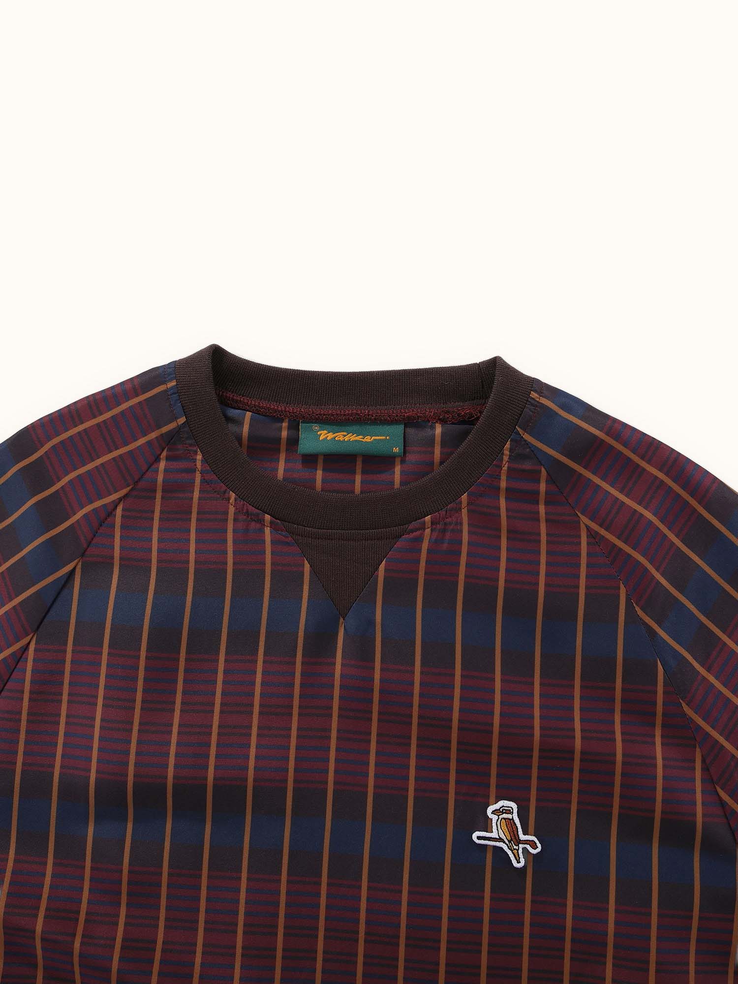 Checkered Pullover Maroon