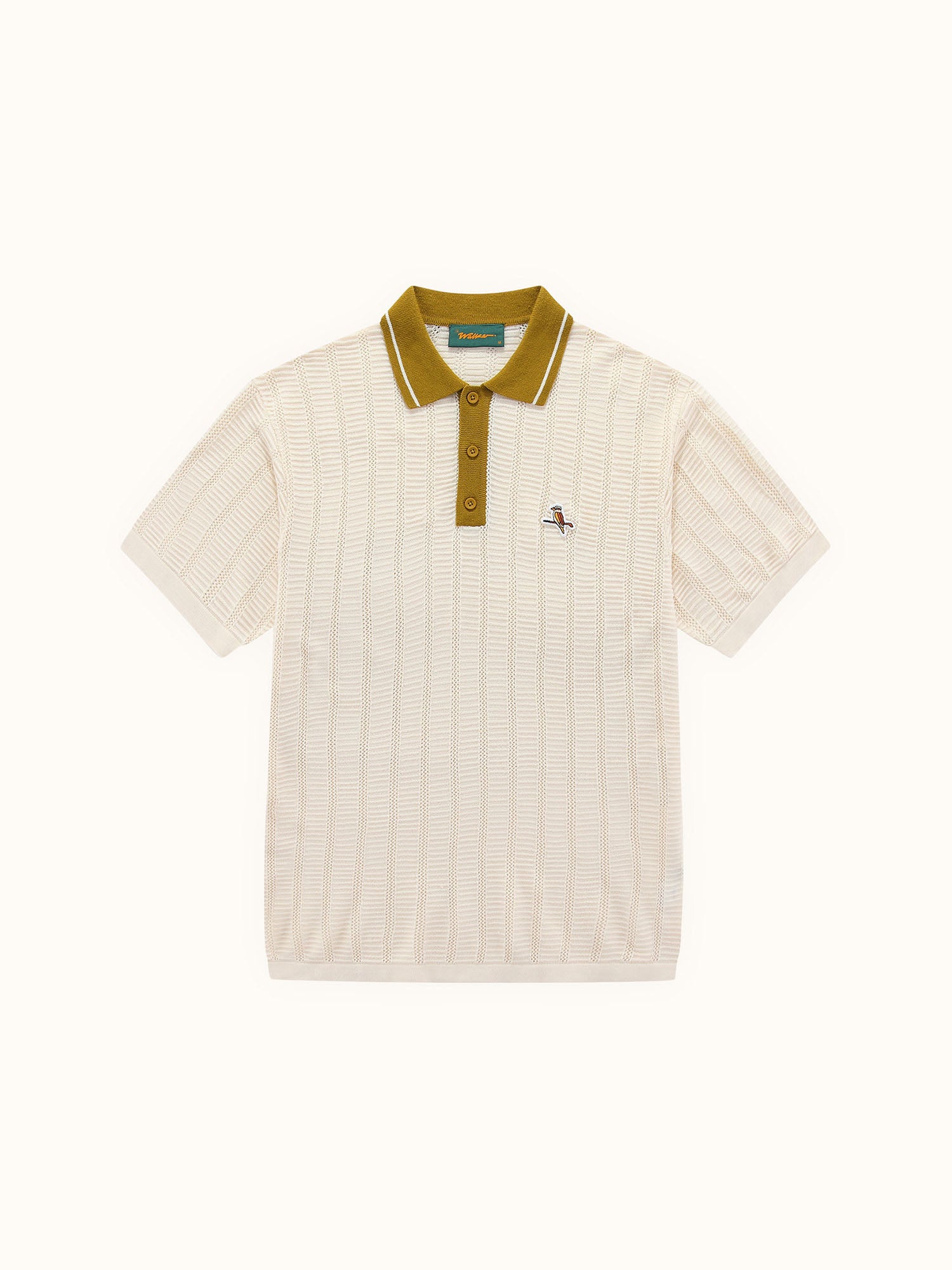 Kooka Knit Polo Cream / Mustard