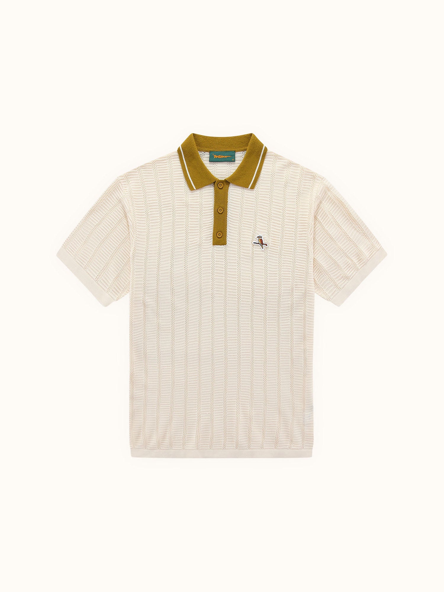 Kooka Knit Polo Cream / Mustard