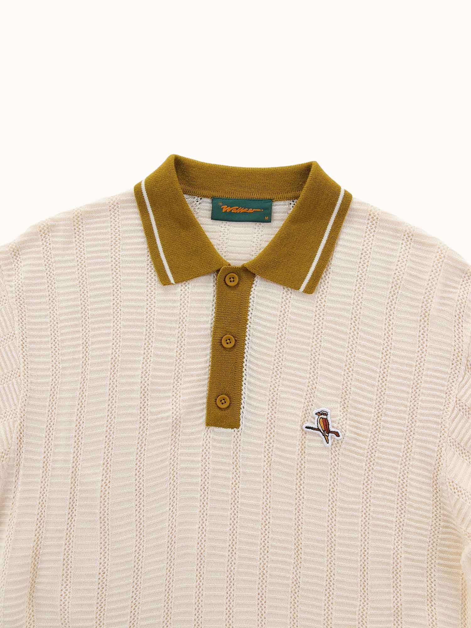 Kooka Knit Polo Cream / Mustard