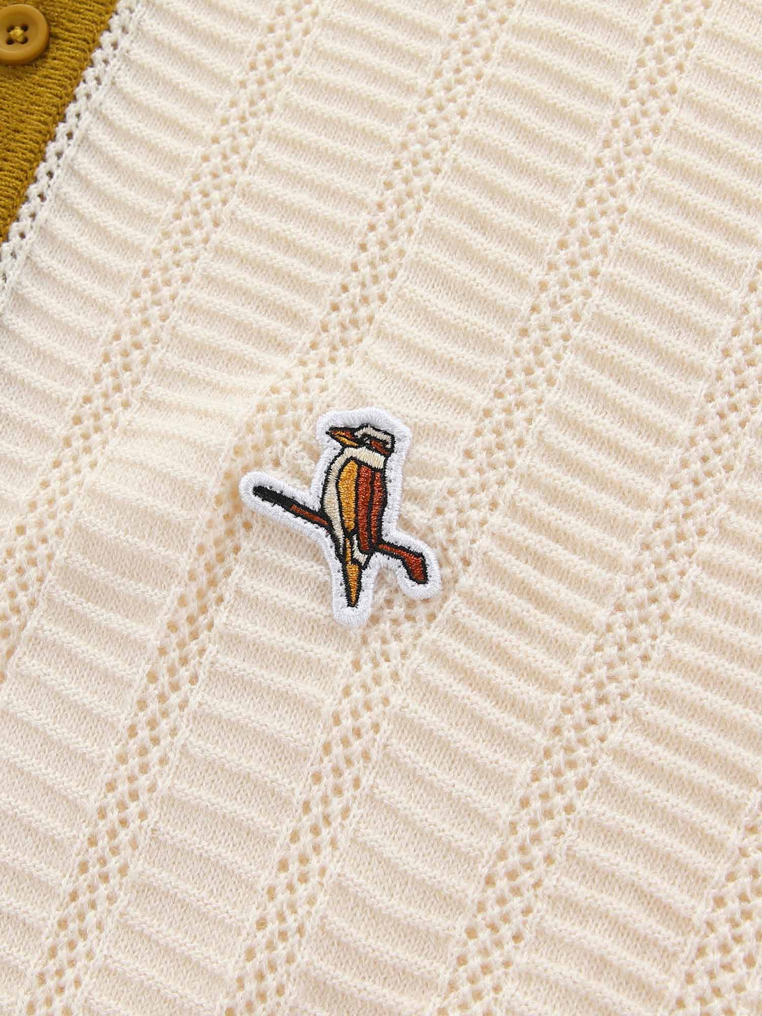 Kooka Knit Polo Cream / Mustard