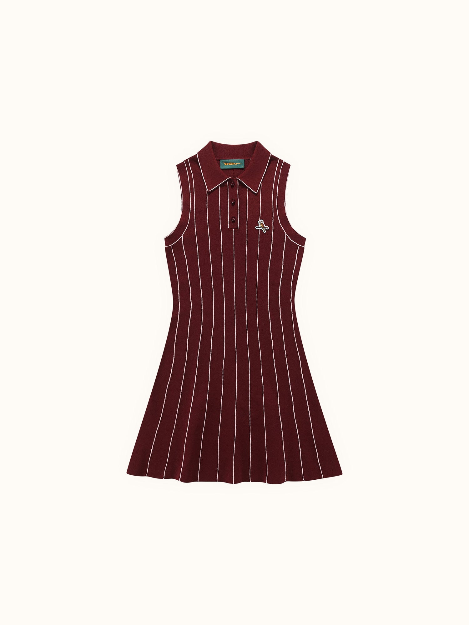 Womens Country Club Knit Dress Maroon / Pink