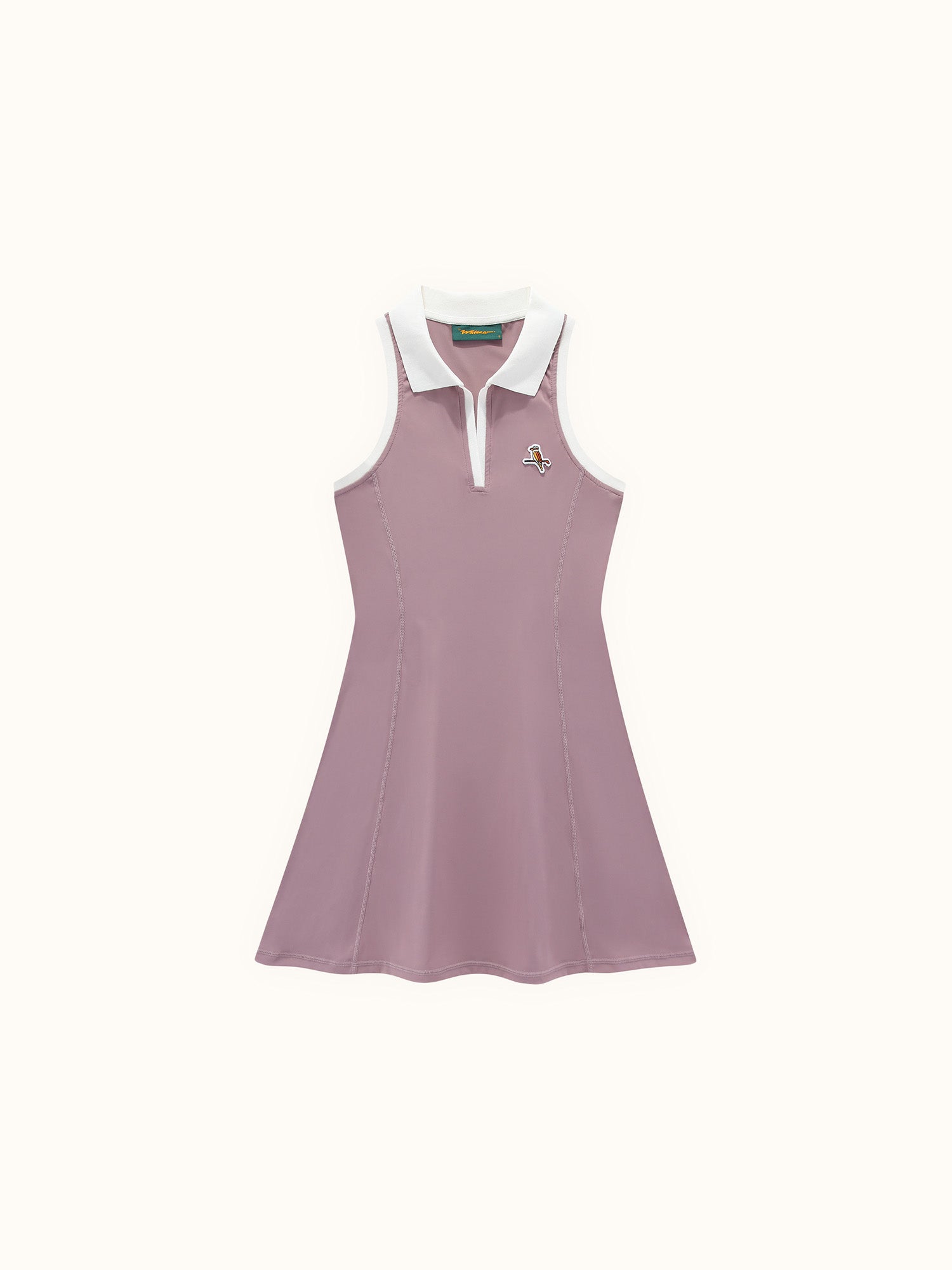 Womens Fairway Dress Mauve / White