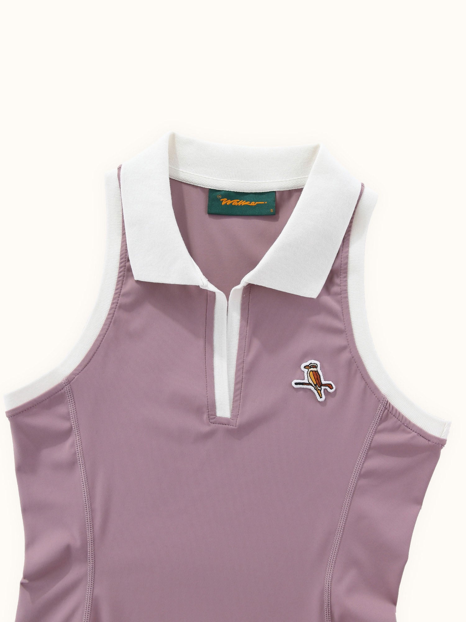 Womens Fairway Dress Mauve / White