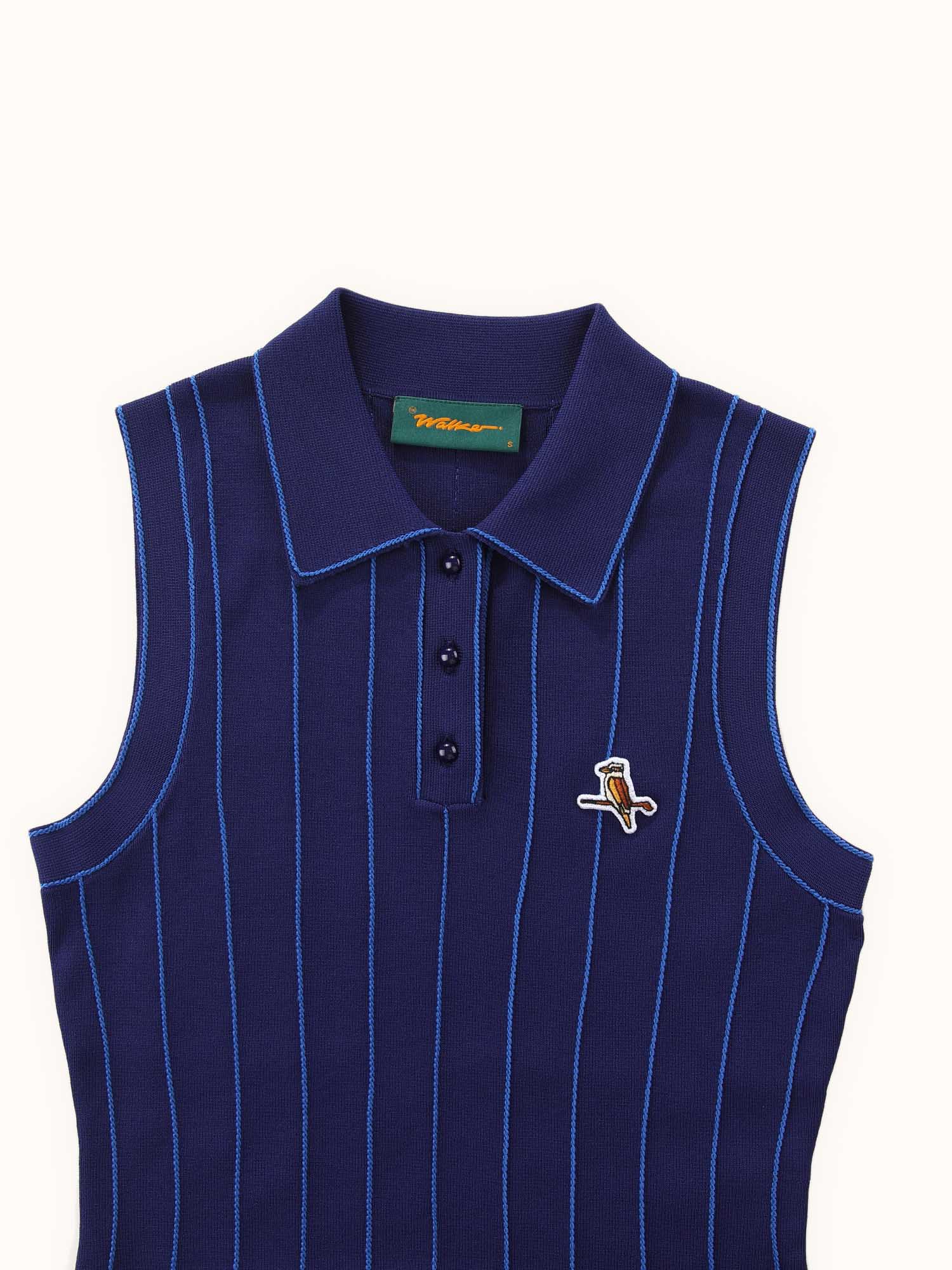 Womens Country Club Knit Dress Navy