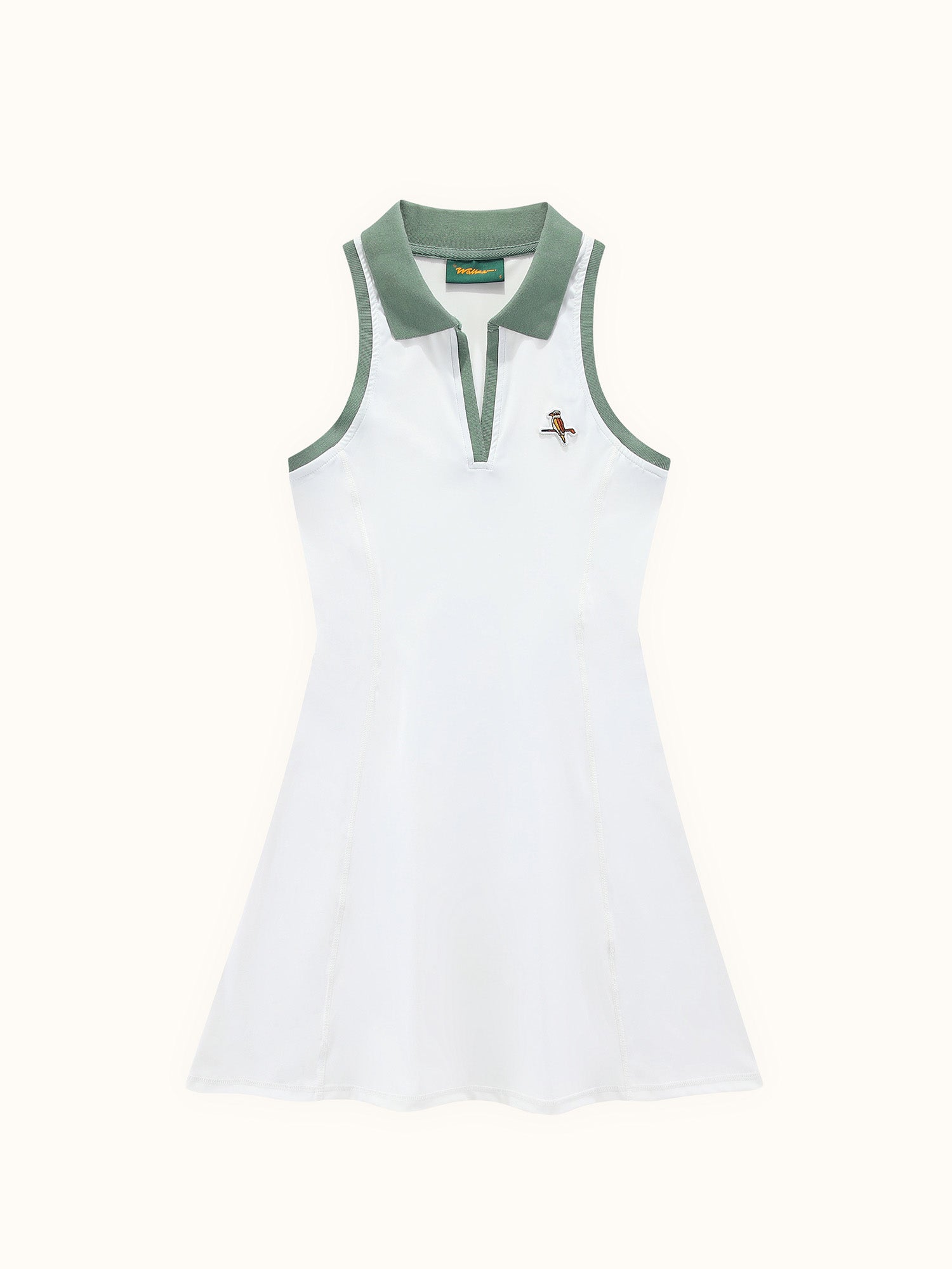Womens Fairway Dress White / Moss