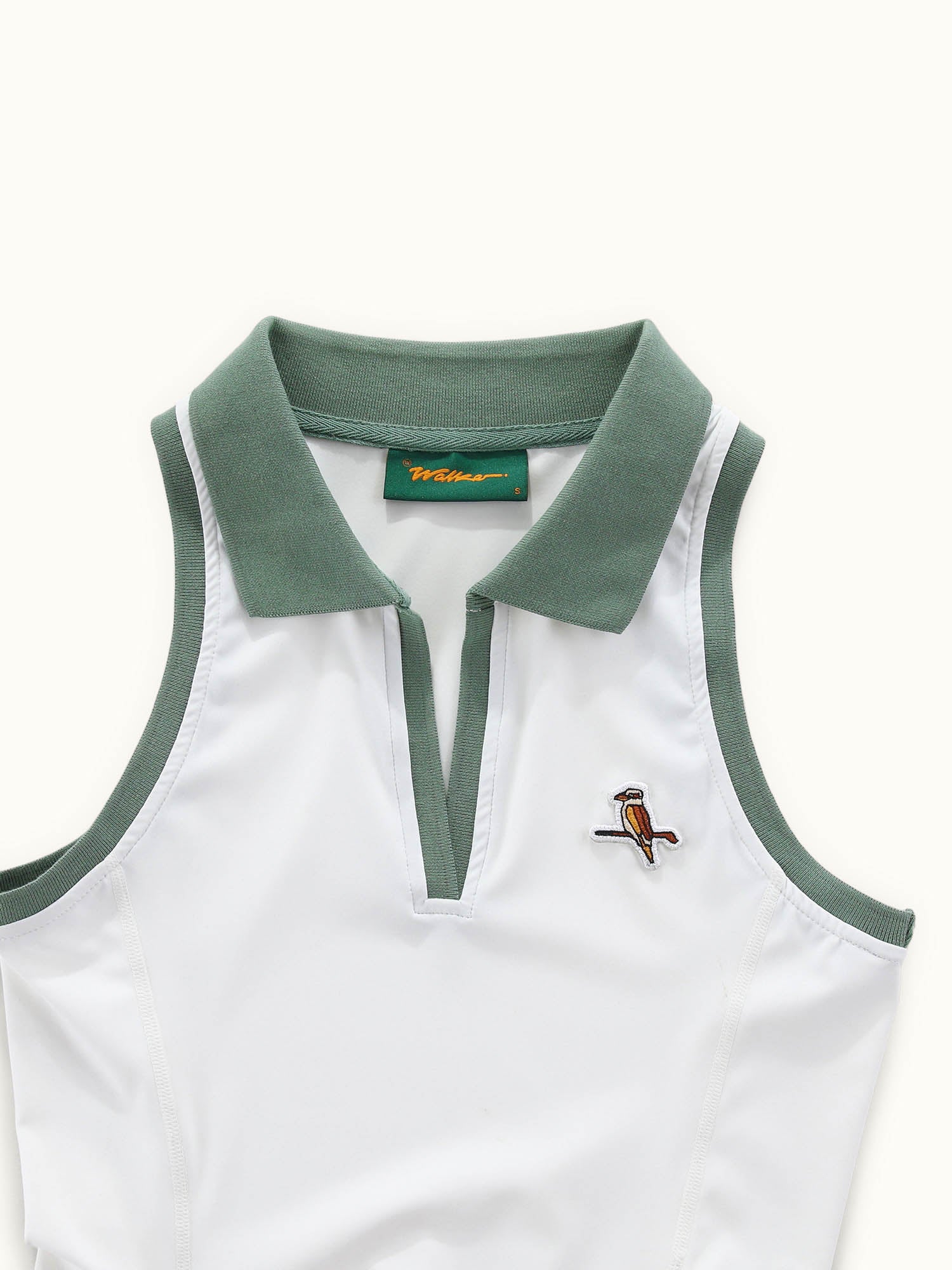 Womens Fairway Dress White / Moss