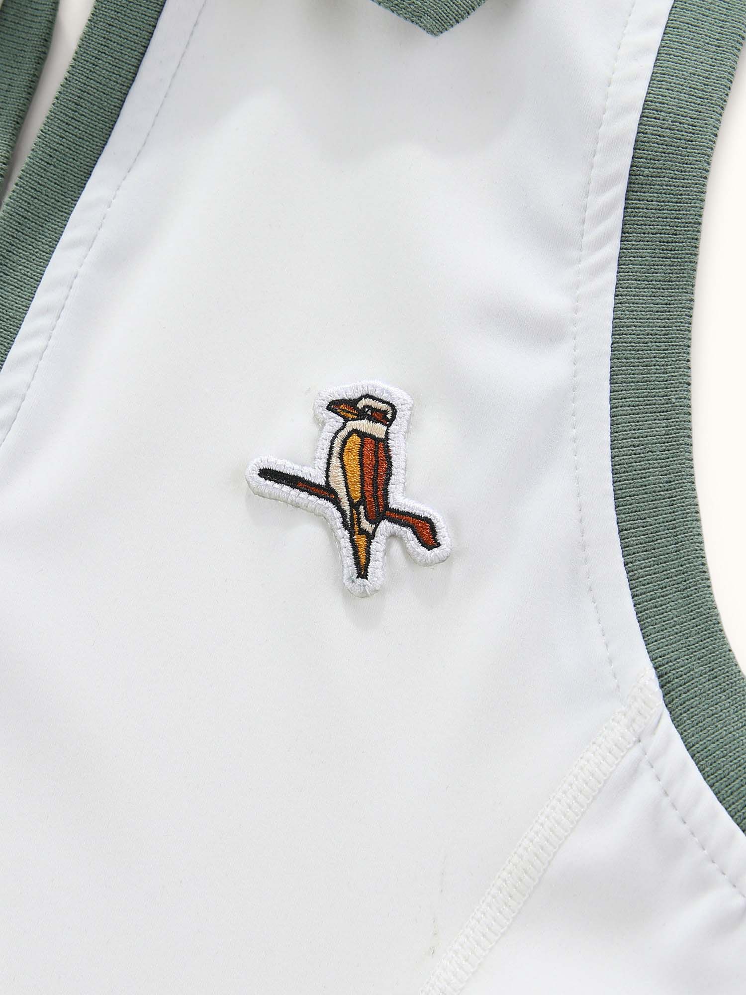 Womens Fairway Dress White / Moss